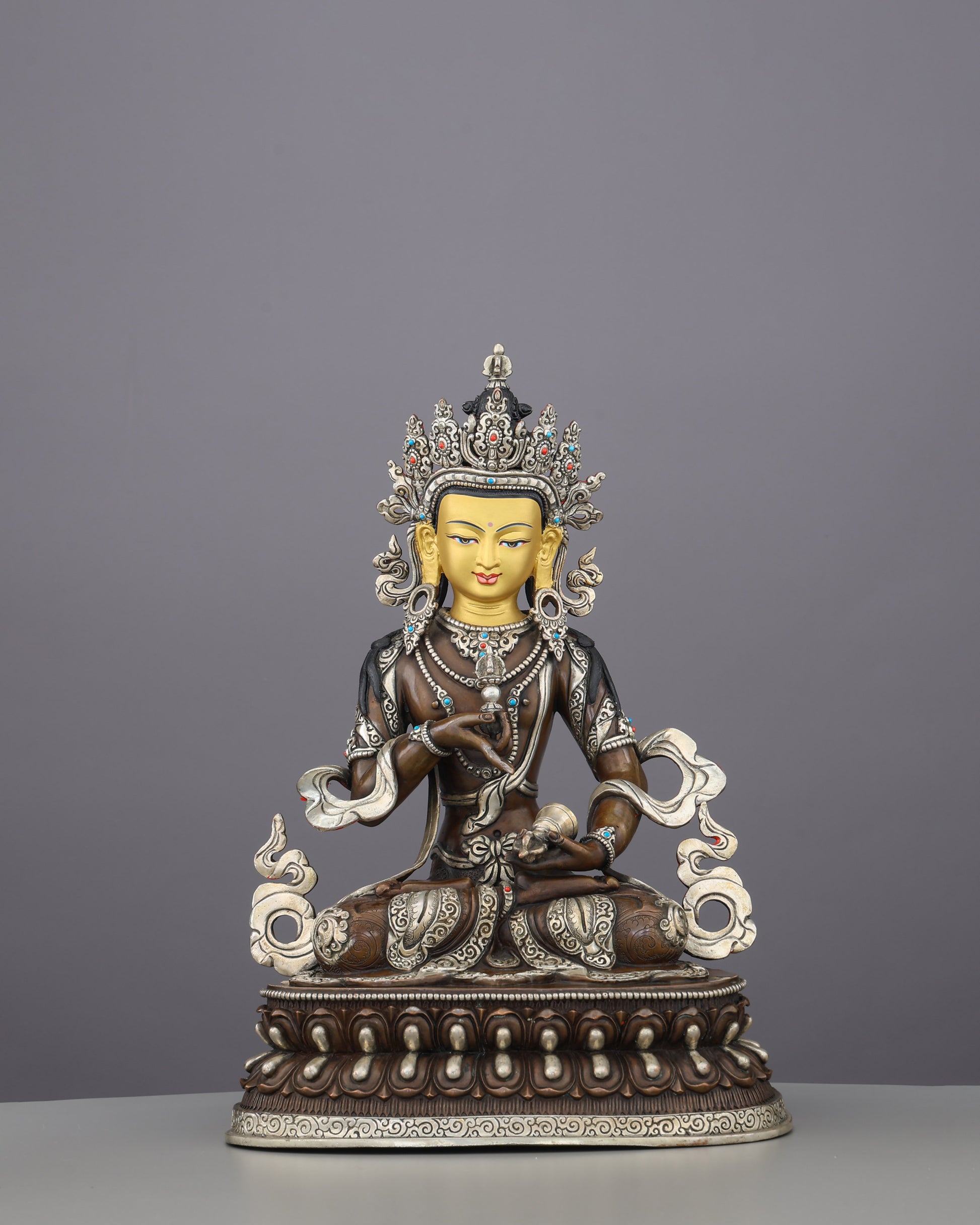 Vajrasattva Statue | The Diamond-Pure Guardian of Purification, Handcrafted in Nepal - Authentic Handcrafted Statue