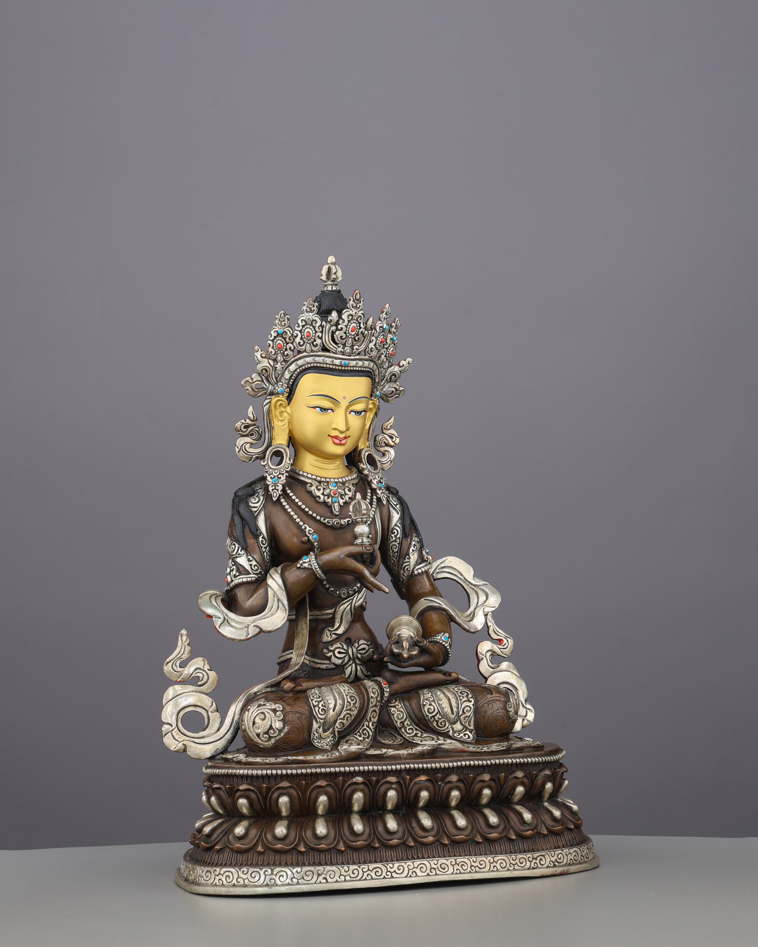 Vajrasattva Statue | The Diamond-Pure Guardian of Purification, Handcrafted in Nepal