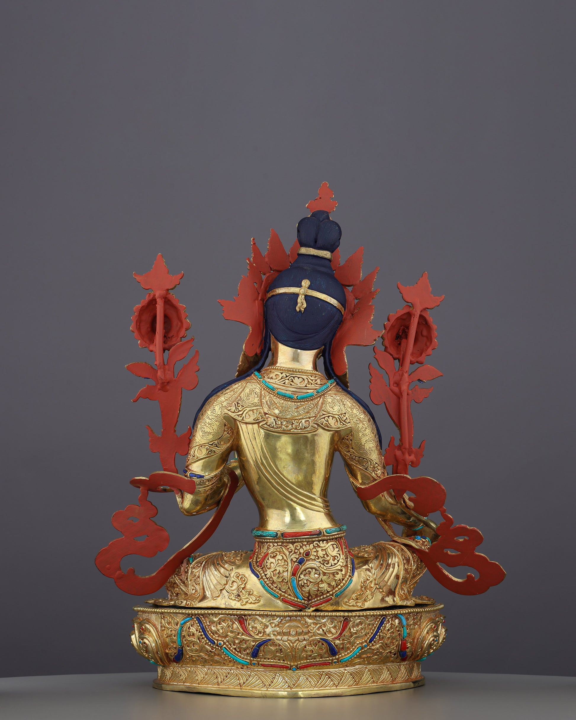 Green Tara Statue | The Golden Mother of Swift Compassion, Handcrafted in Nepal - Authentic Handcrafted Statue