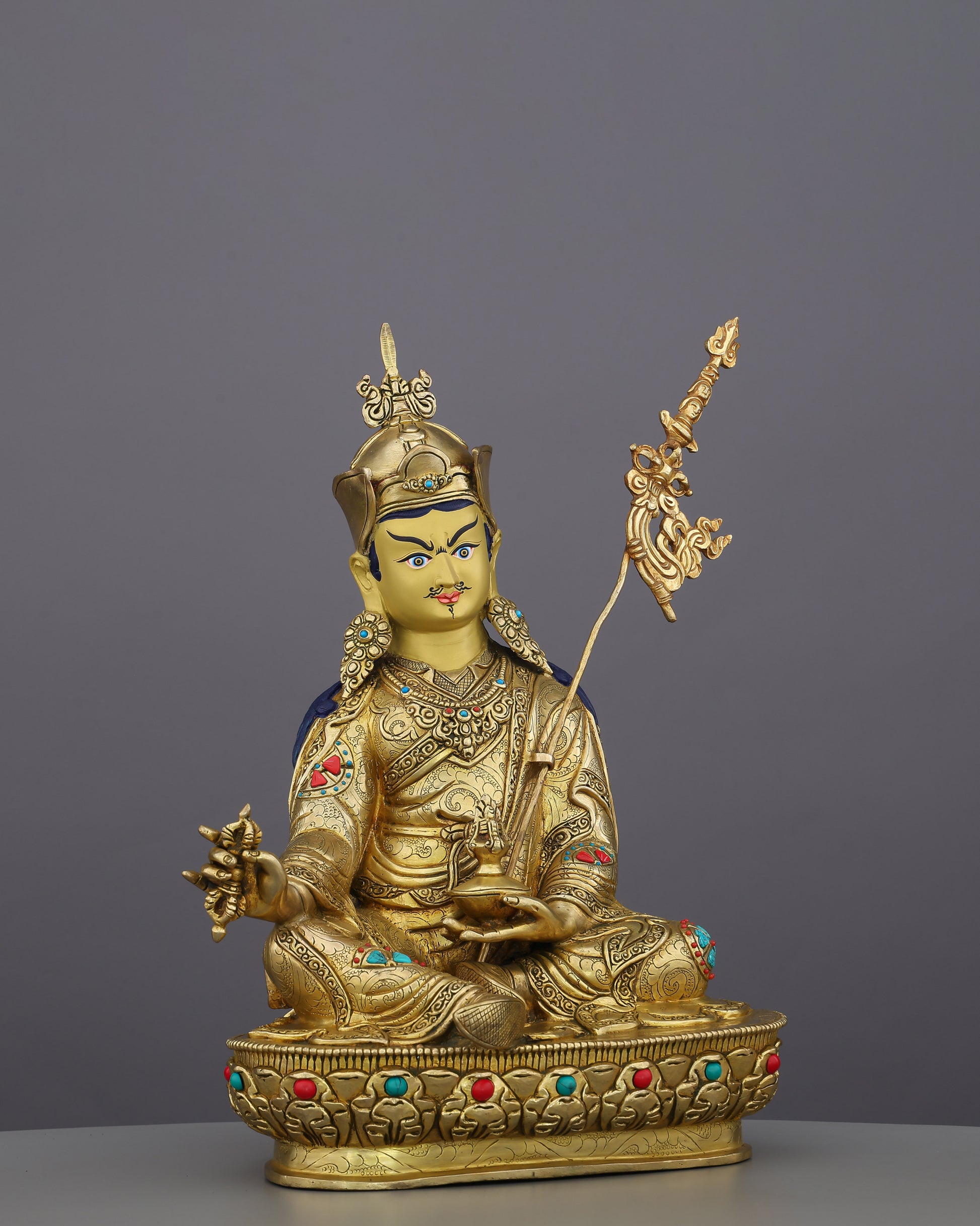 Guru Rinpoche | The Lotus-Born Master, Handcrafted in Nepal - Authentic Handcrafted Statue