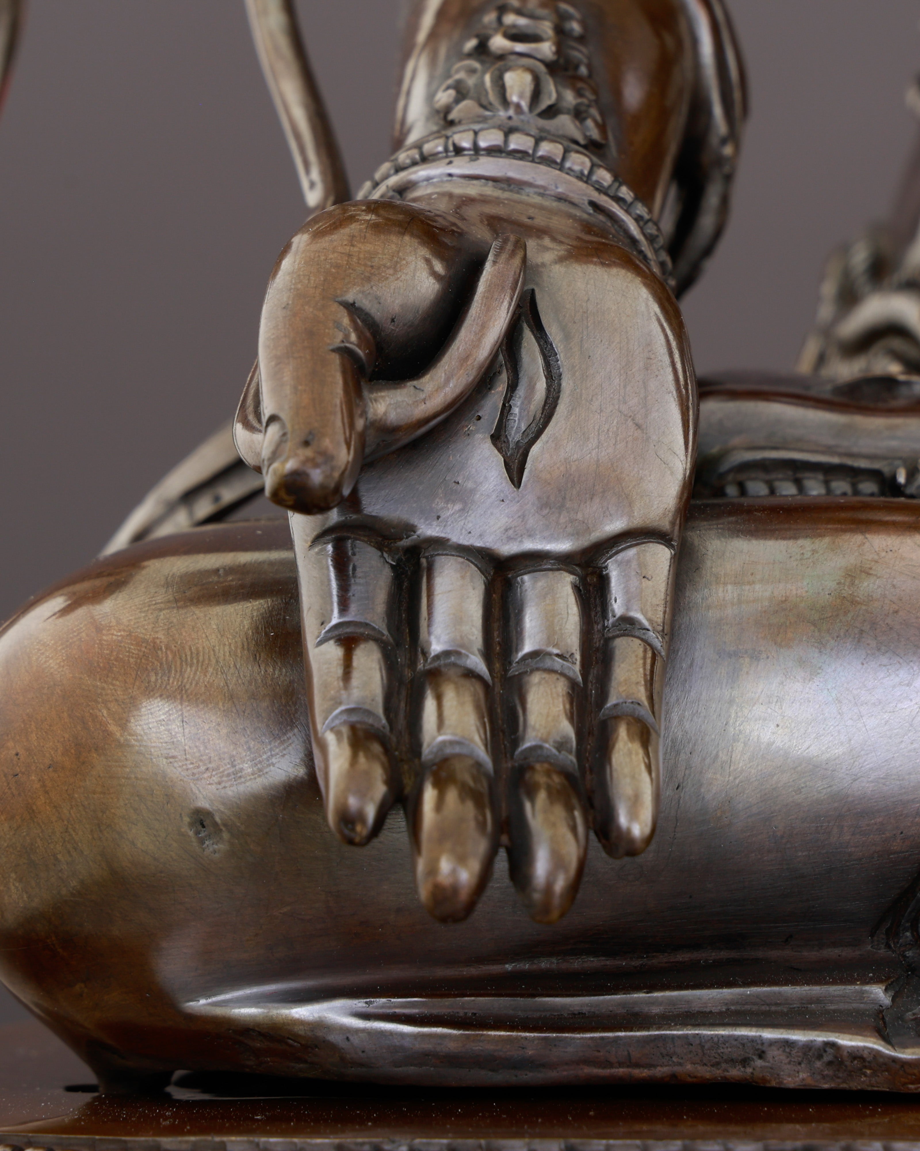 Stillness That Heals | Handcrafted Oxidized White Tara