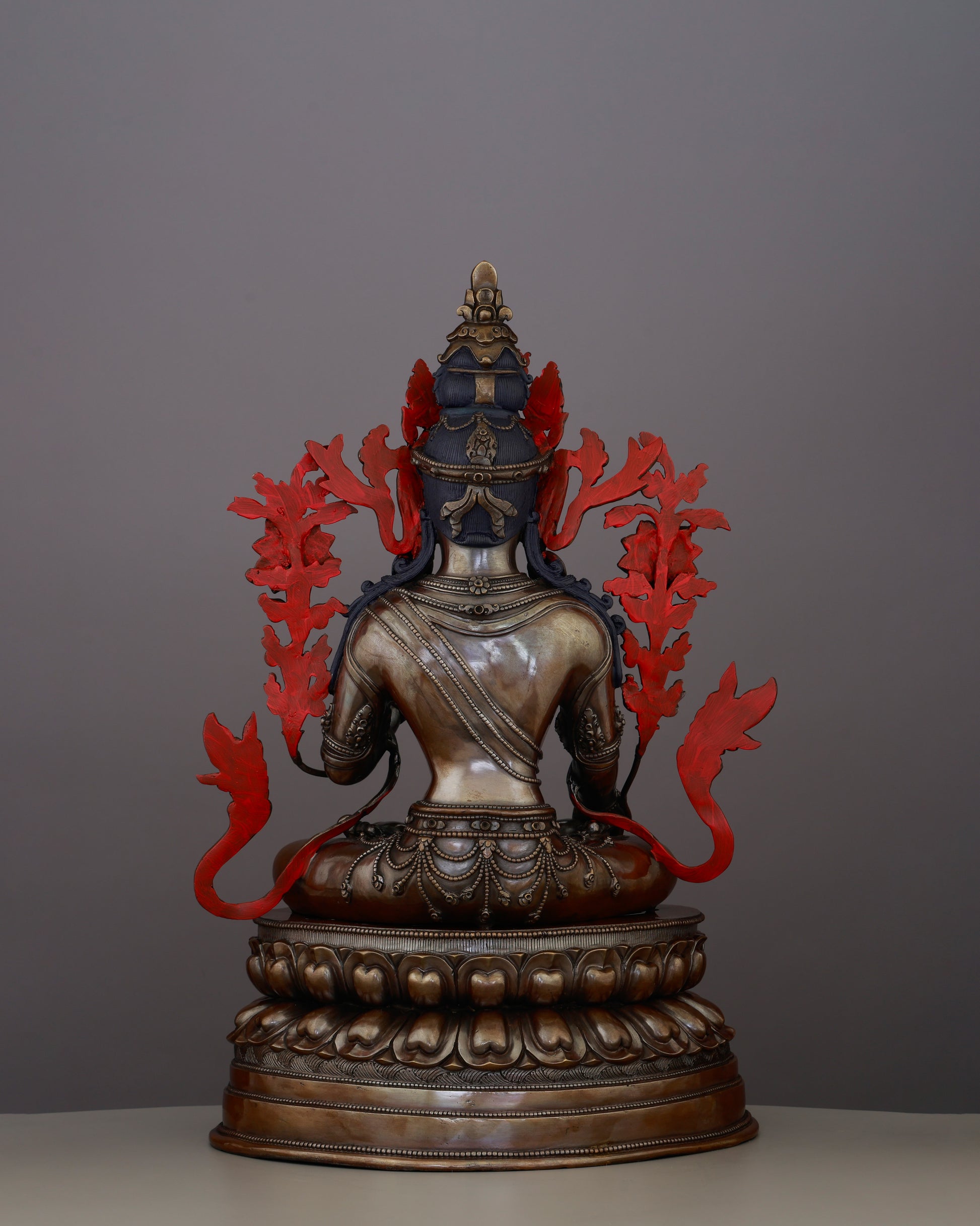 Stillness That Heals | Handcrafted Oxidized White Tara - Authentic Handcrafted Statue