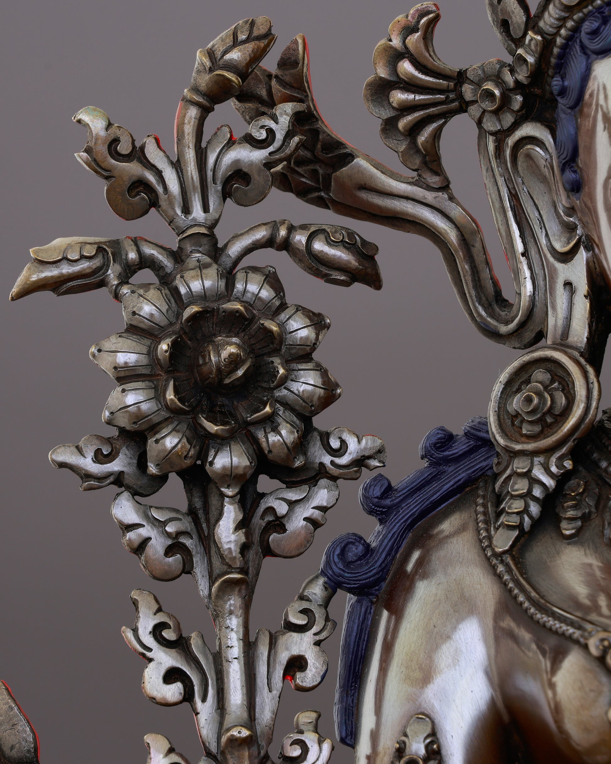 Stillness That Heals | Handcrafted Oxidized White Tara - Authentic Handcrafted Statue