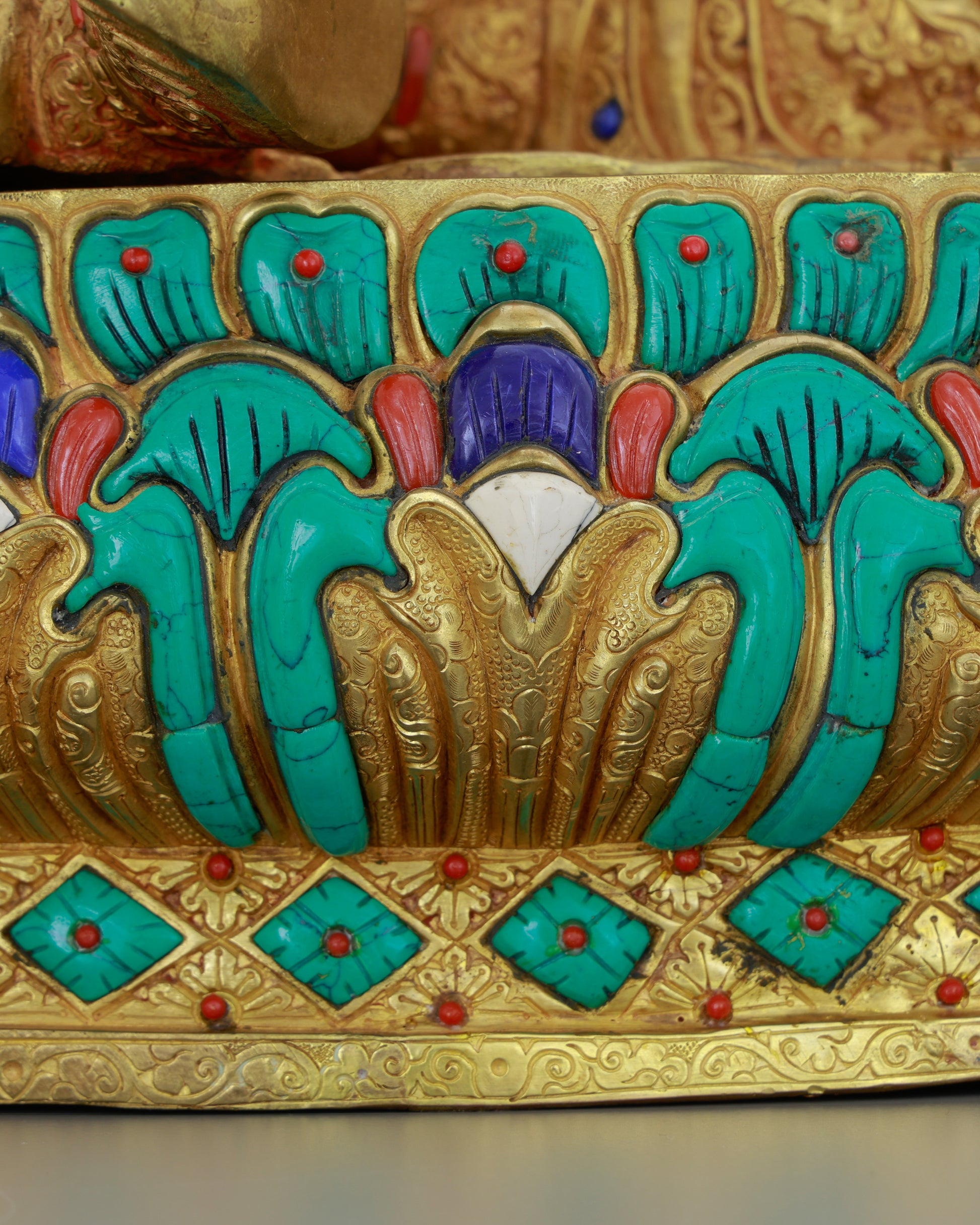The Lotus-Born Master Awakens | Gilded Guru Rinpoche from Nepal - Authentic Handcrafted Statue