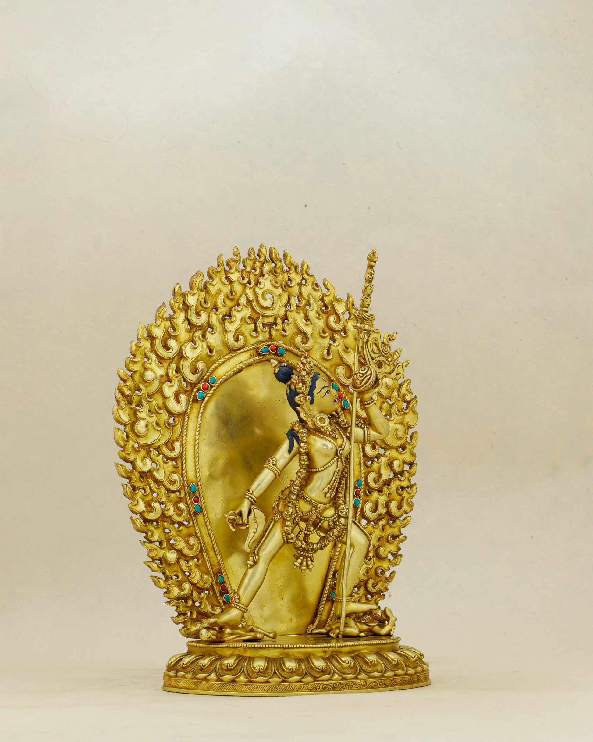She Dances at the Edge of Liberation | The Gilded Vajrayogini of Nepal - Authentic Handcrafted Statue