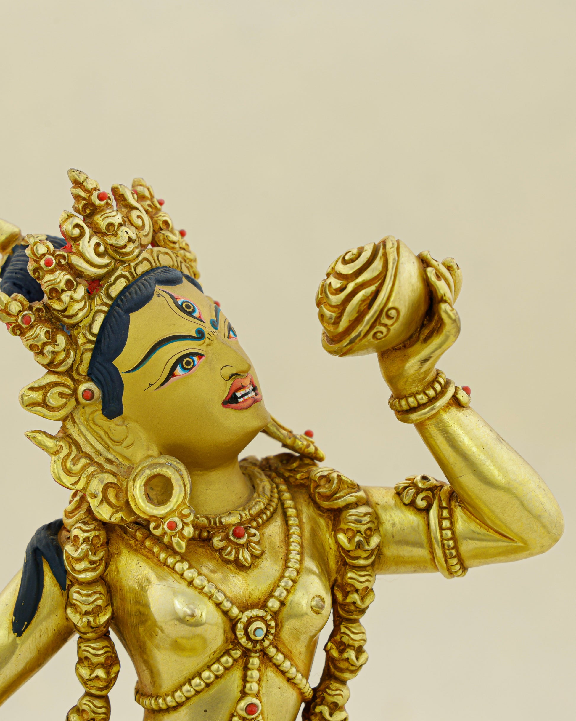 She Dances at the Edge of Liberation | The Gilded Vajrayogini of Nepal - Authentic Handcrafted Statue
