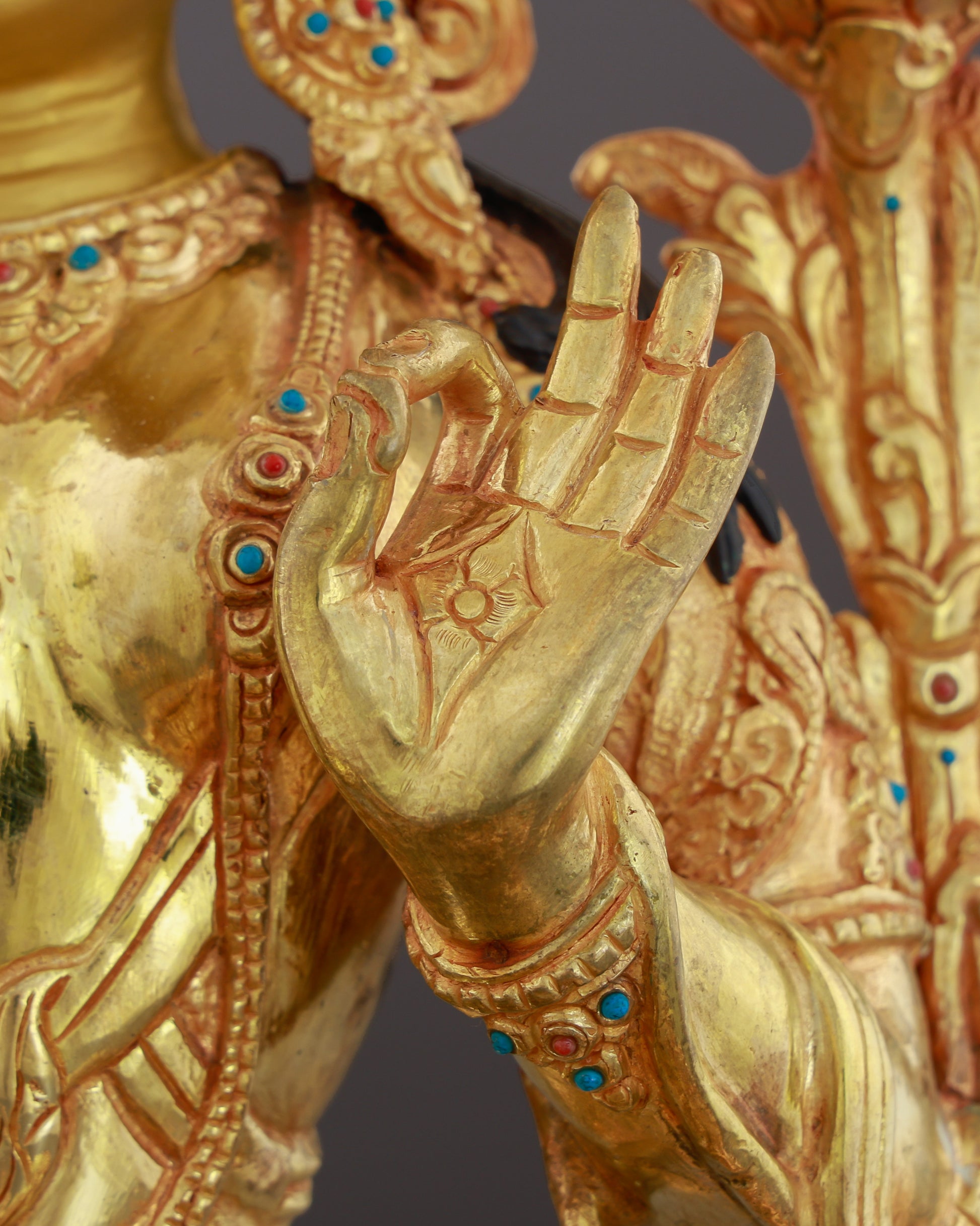 She Acts Before You Call | 24K Gold Gilded Green Tara from Nepal - Authentic Handcrafted Statue