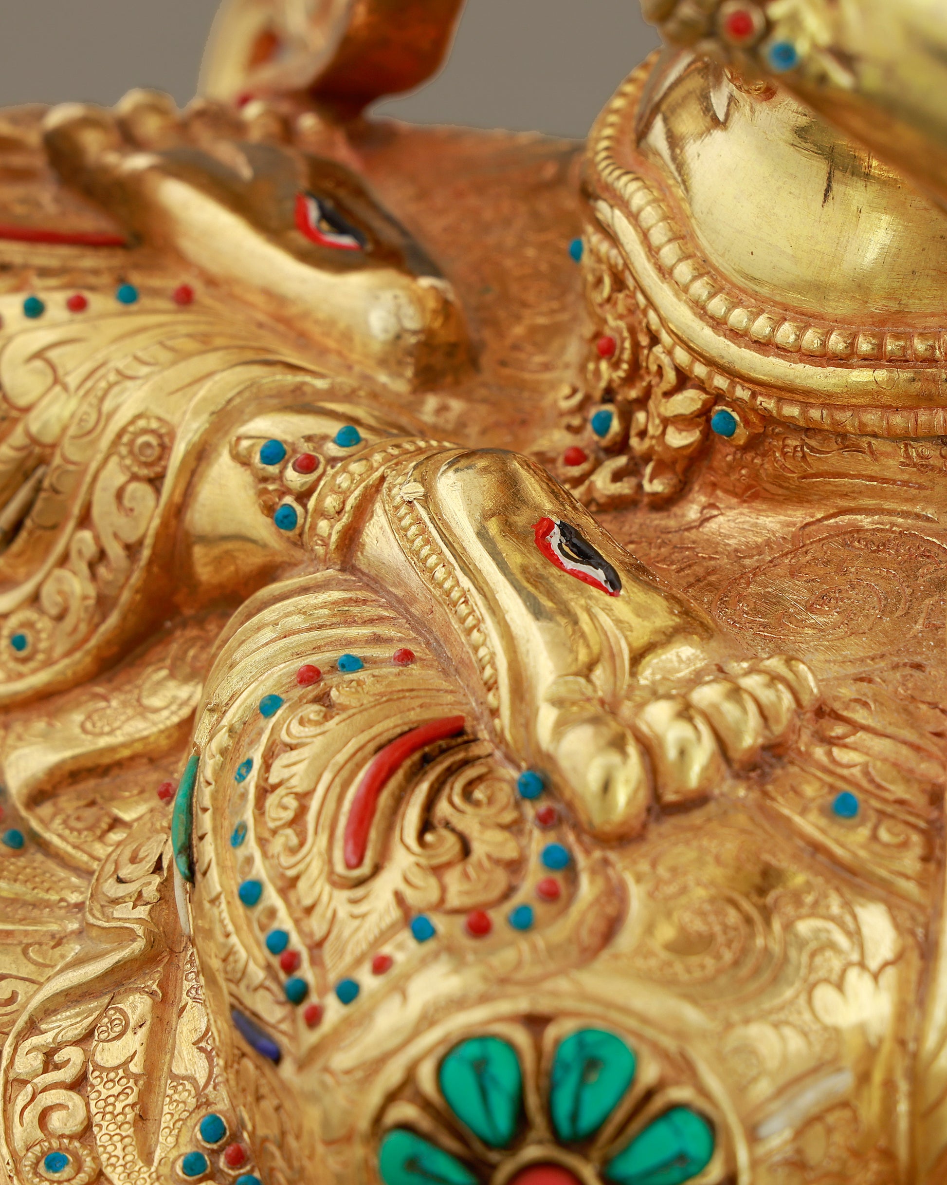 Seven Eyes That Never Sleep | 24K Gold Gilded White Tara From Nepal - Authentic Handcrafted Statue