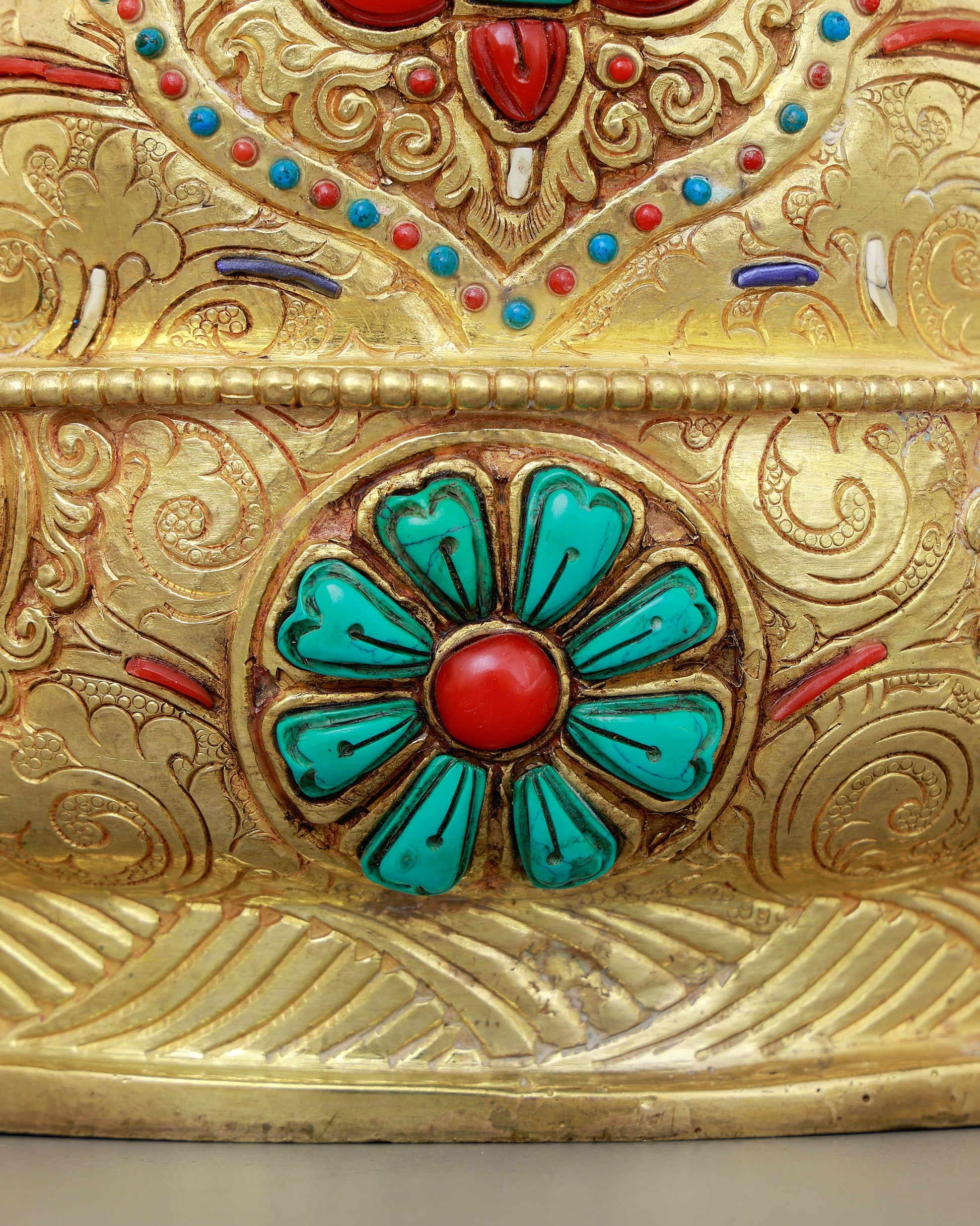 Seven Eyes That Never Sleep | 24K Gold Gilded White Tara From Nepal - Authentic Handcrafted Statue
