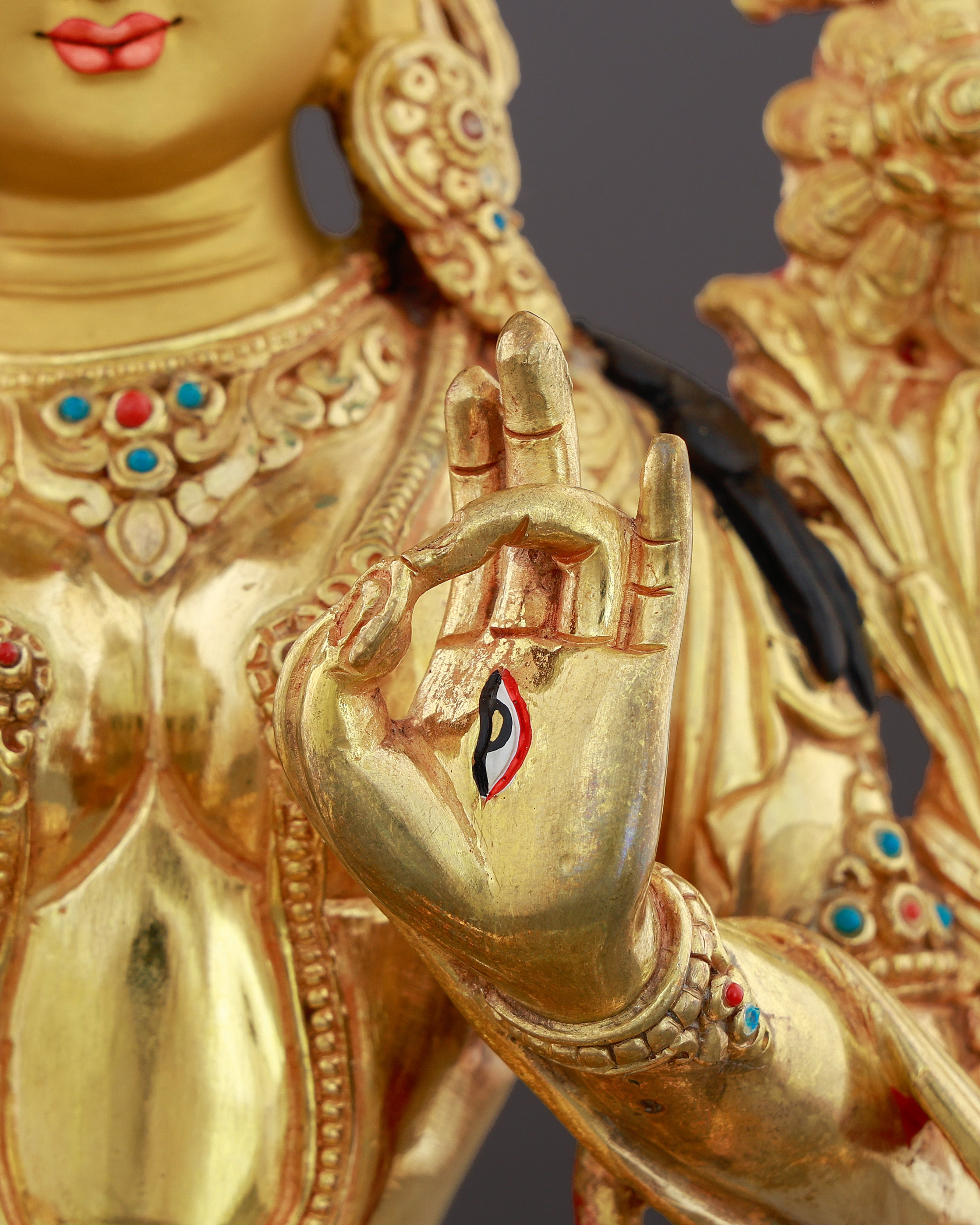 Seven Eyes That Never Sleep | 24K Gold Gilded White Tara From Nepal