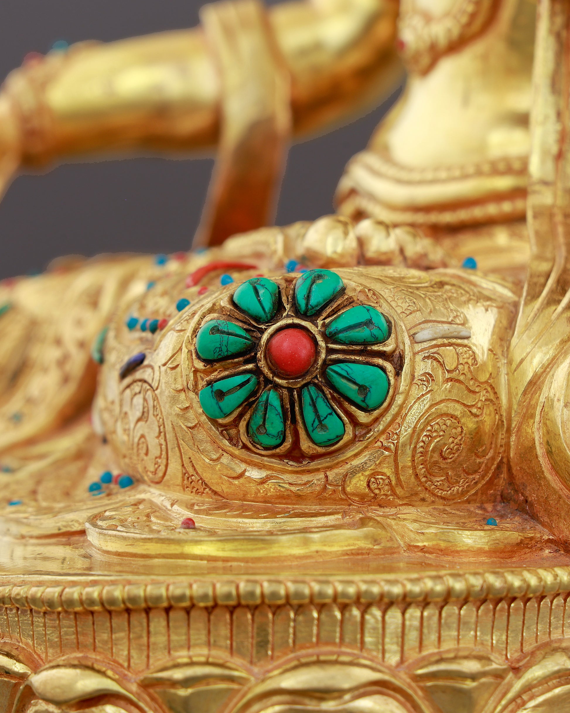 Seven Eyes That Never Sleep | 24K Gold Gilded White Tara From Nepal - Authentic Handcrafted Statue