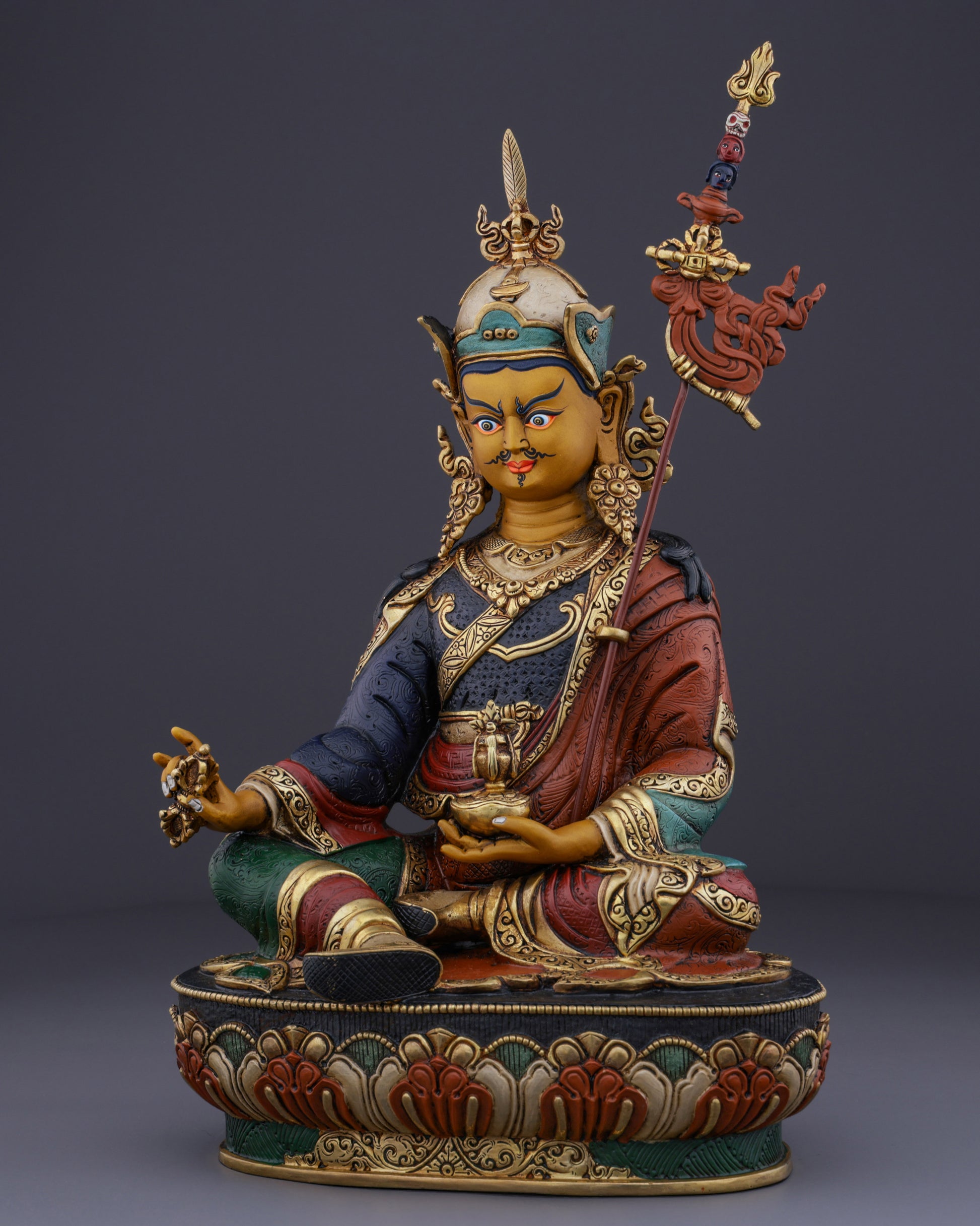 A Sacred Presence | Handcrafted Guru Ringpoche Statue - Authentic Handcrafted Statue