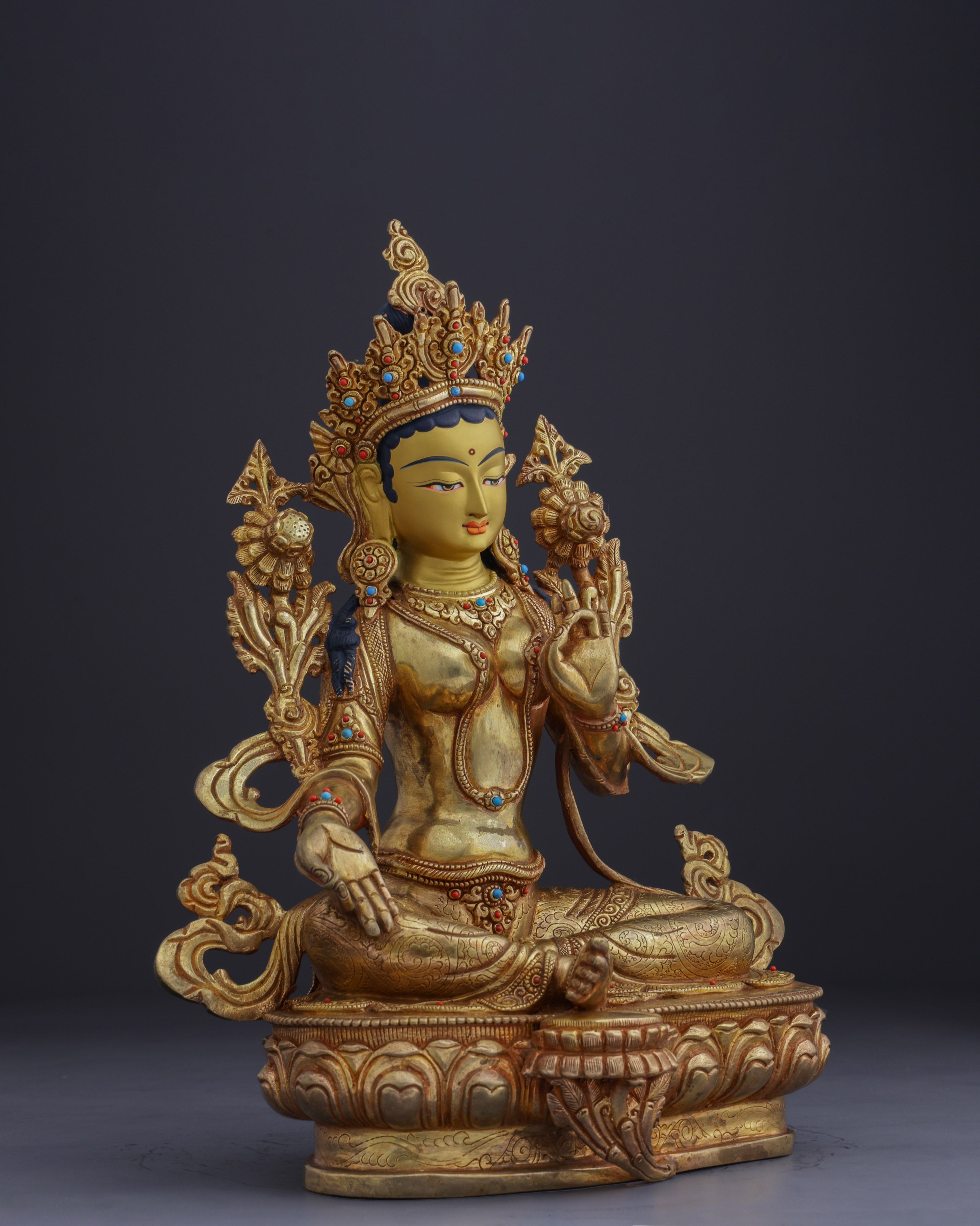 Sacred Green Tara | A Masterpiece of Nepalese Artistry