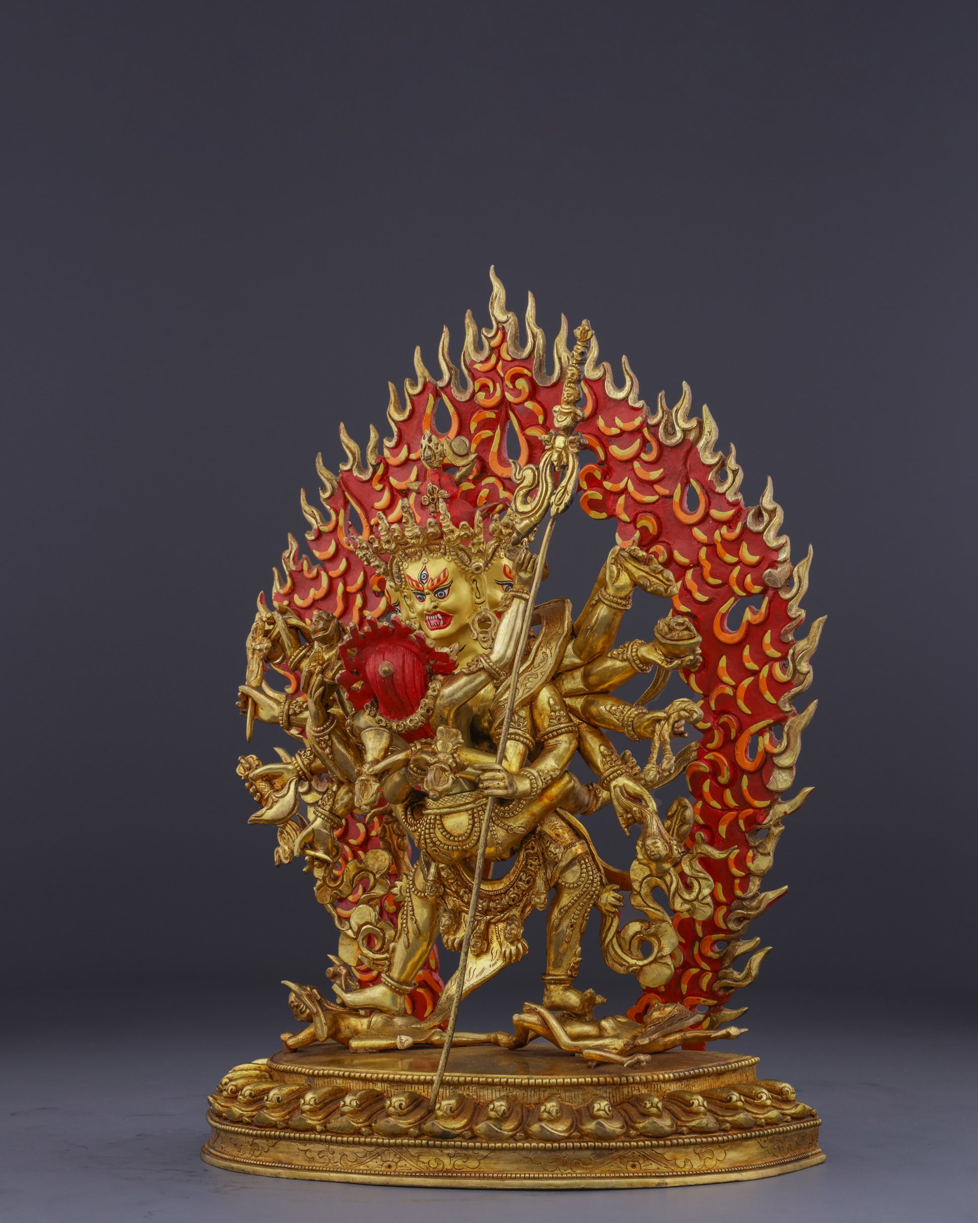 The Divine Embrace | Nepalese Handmade 12-Armed Chakrasamvara Statue - Authentic Handcrafted Statue