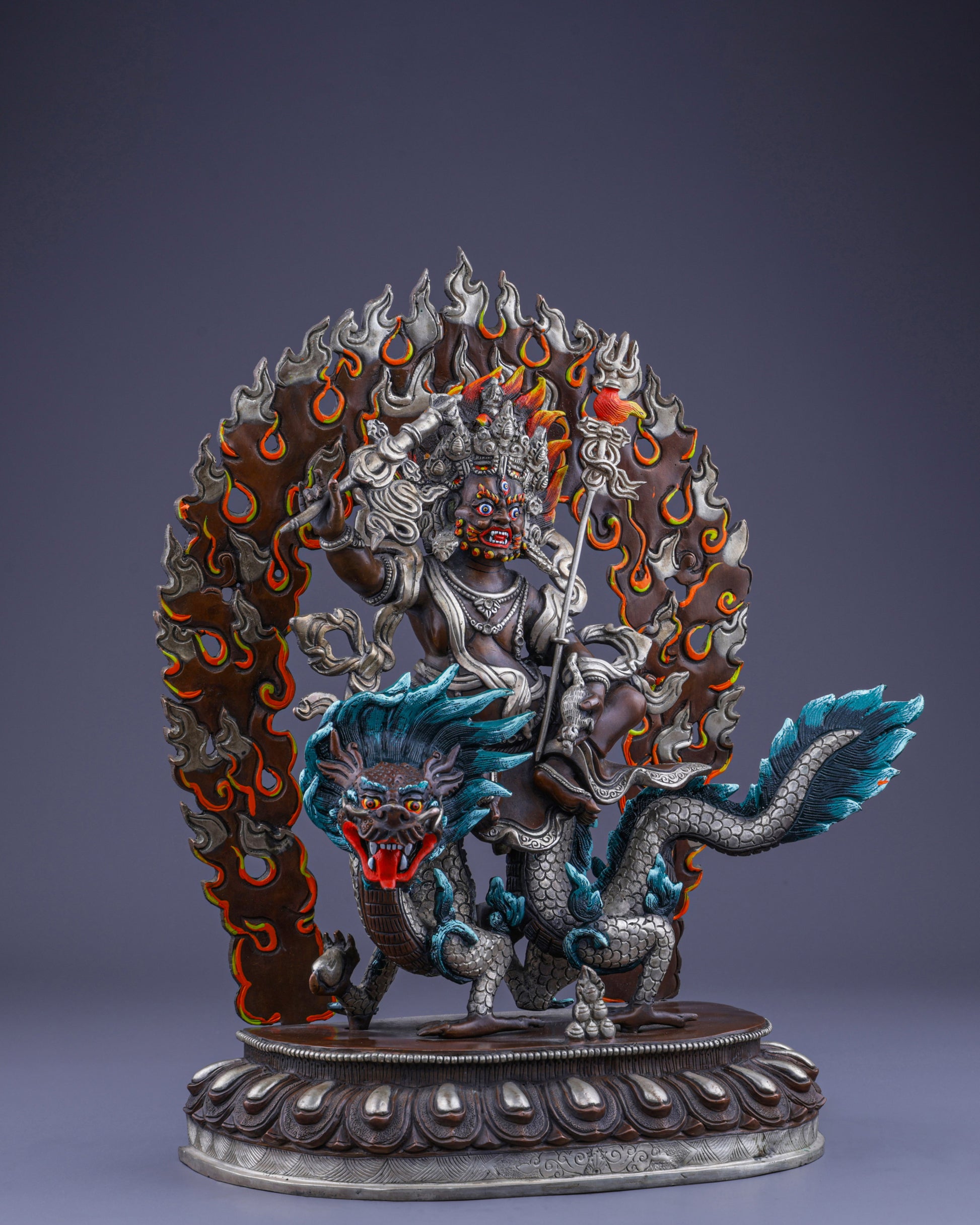 Sacred White Dzambhala | Guardian of Prosperity and Wisdom - Authentic Handcrafted Statue