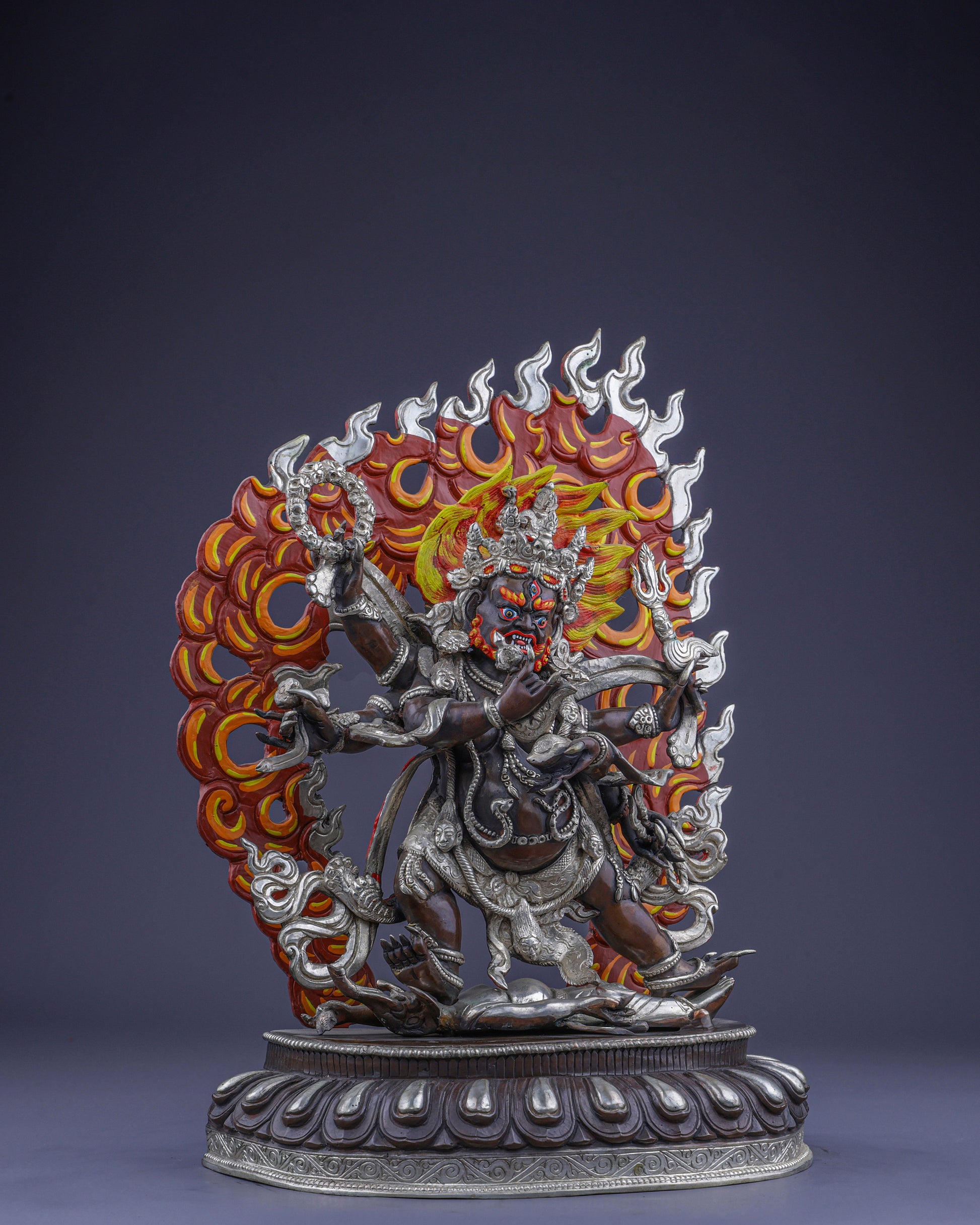 Six-Armed Mahakala | The Fierce Protector of Sacred Dharma - Authentic Handcrafted Statue