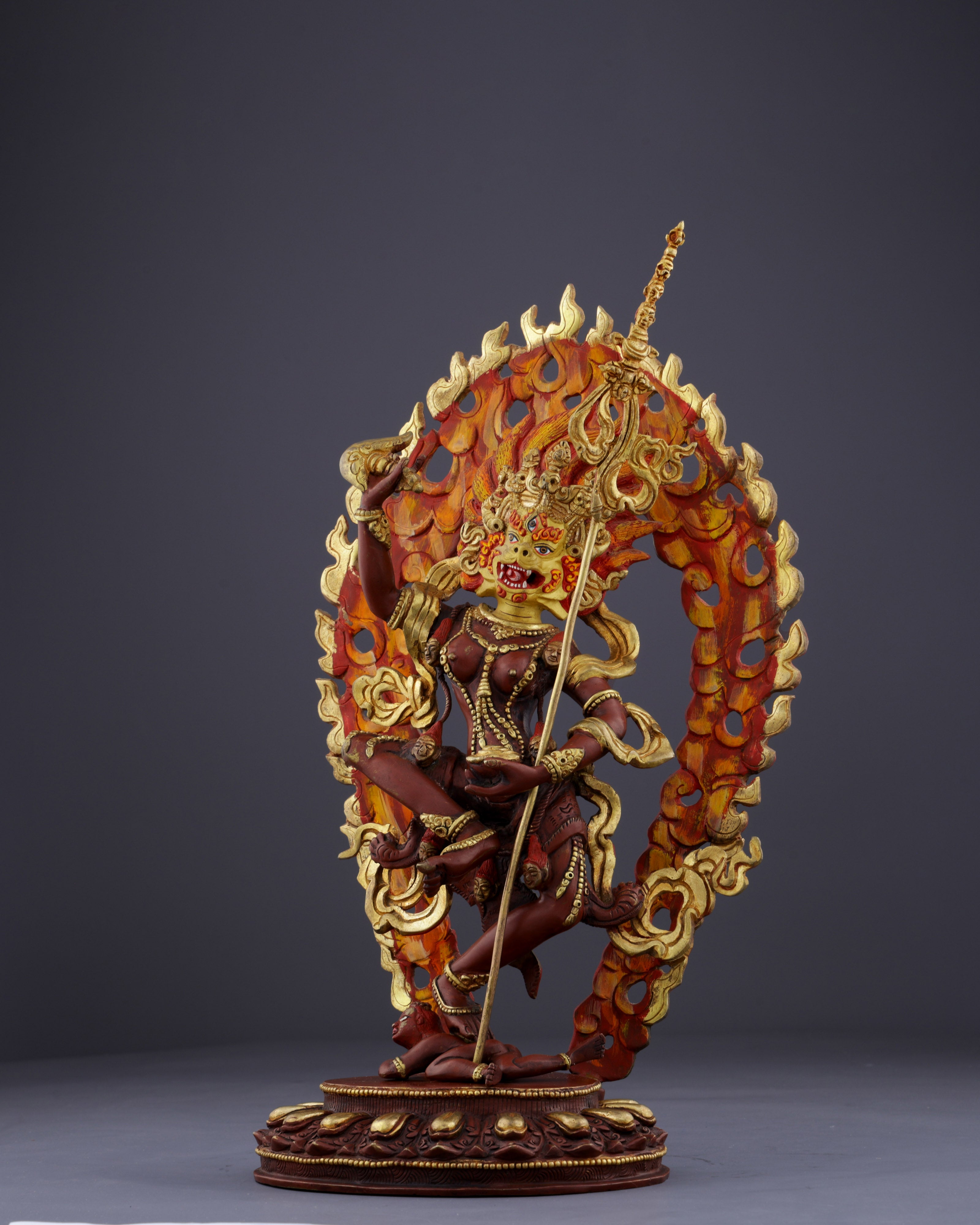 The Sacred Guardian | Nepalese Handmade Simhamukha Statue