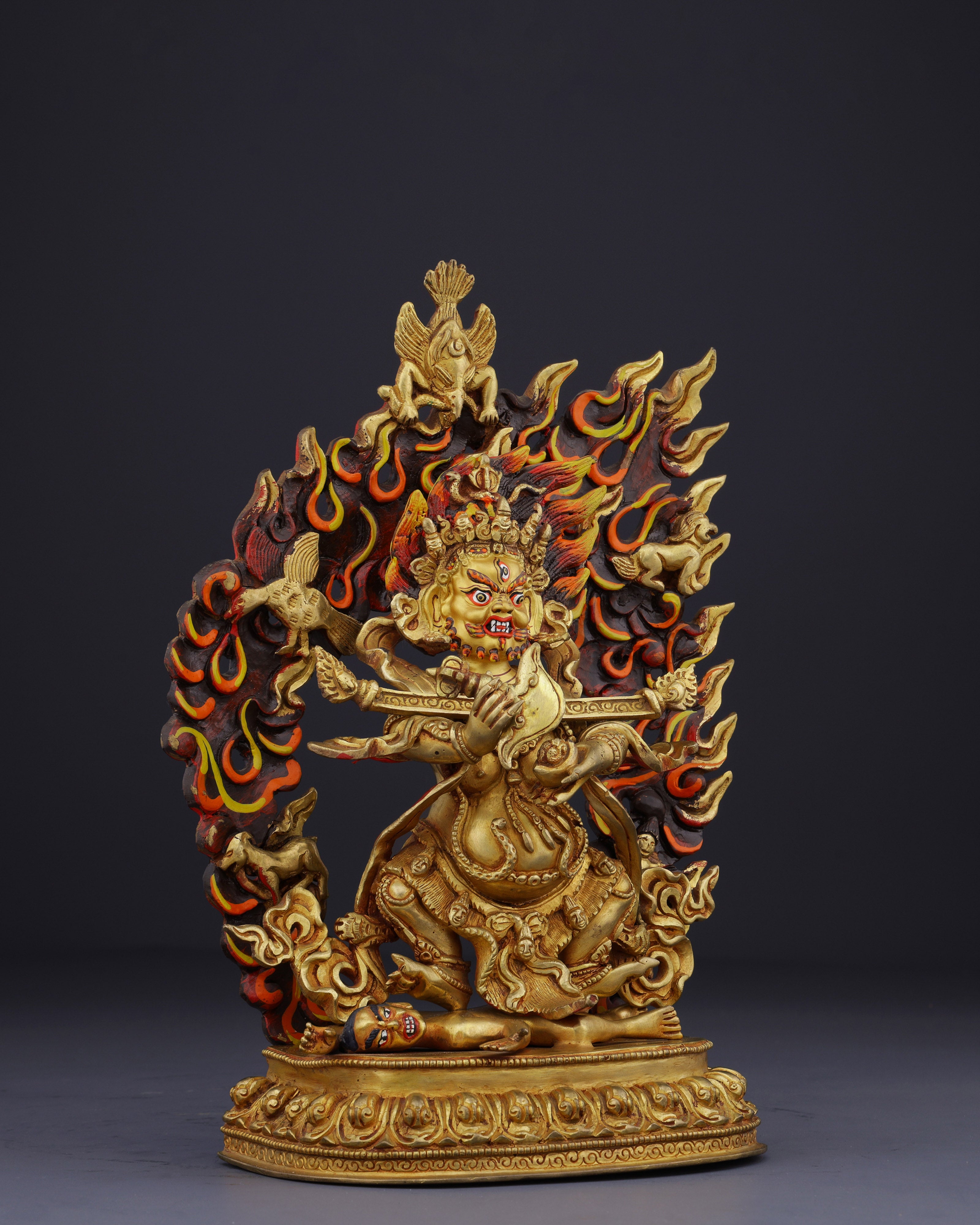 The Fierce Guardian | Nepalese Handmade Sakya Mahakala Statue