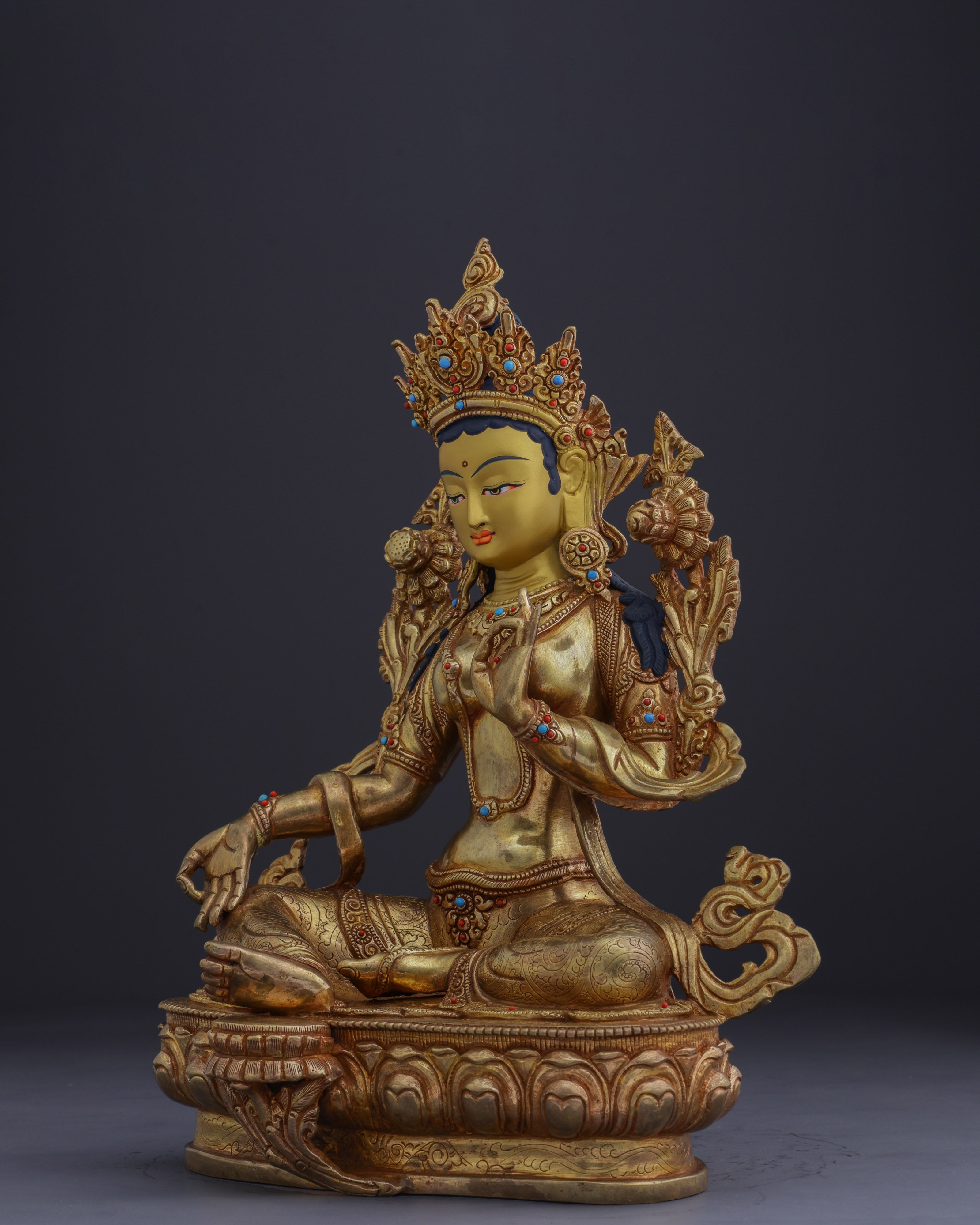 Sacred Green Tara | A Masterpiece of Nepalese Artistry