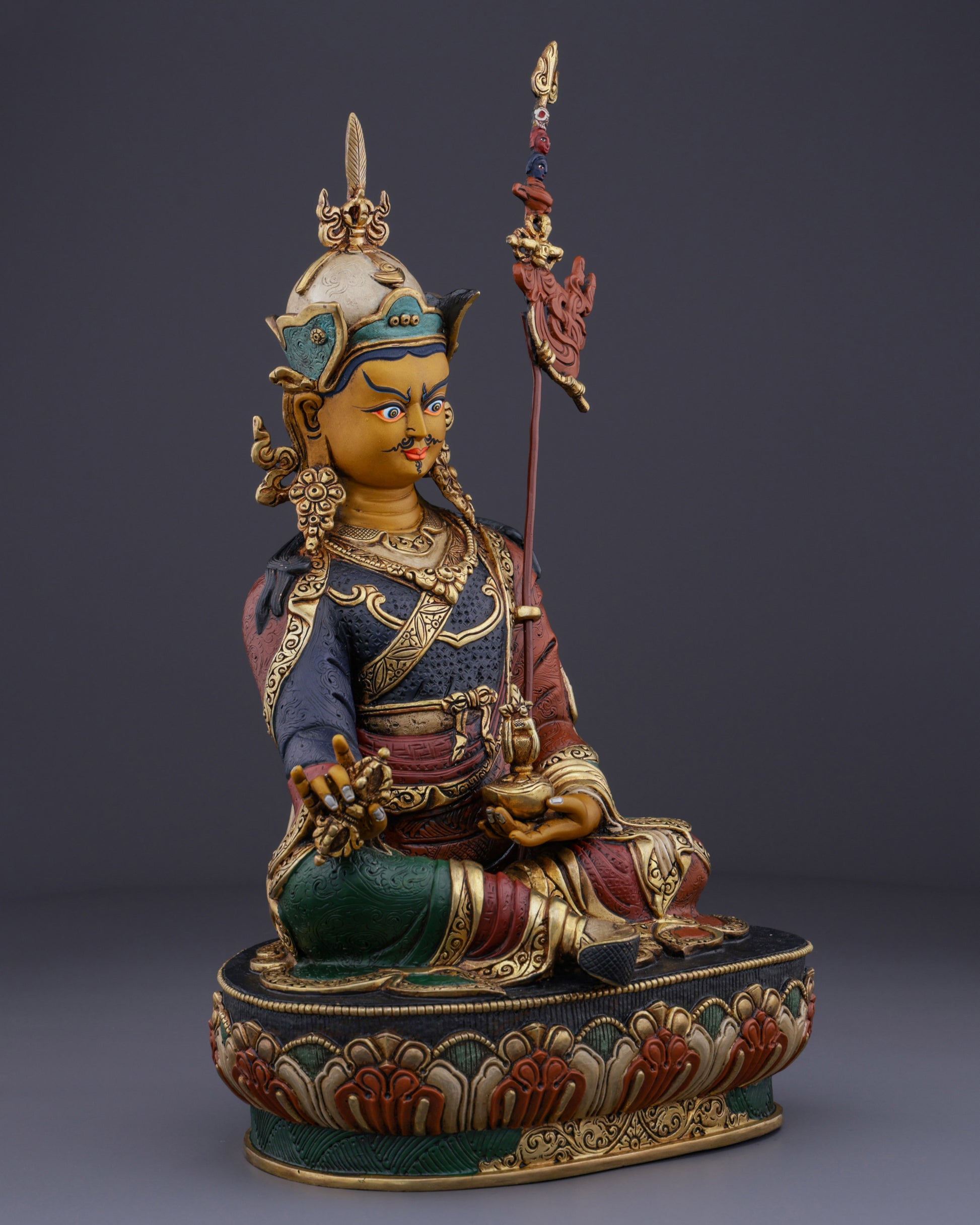 A Sacred Presence | Handcrafted Guru Ringpoche Statue - Authentic Handcrafted Statue