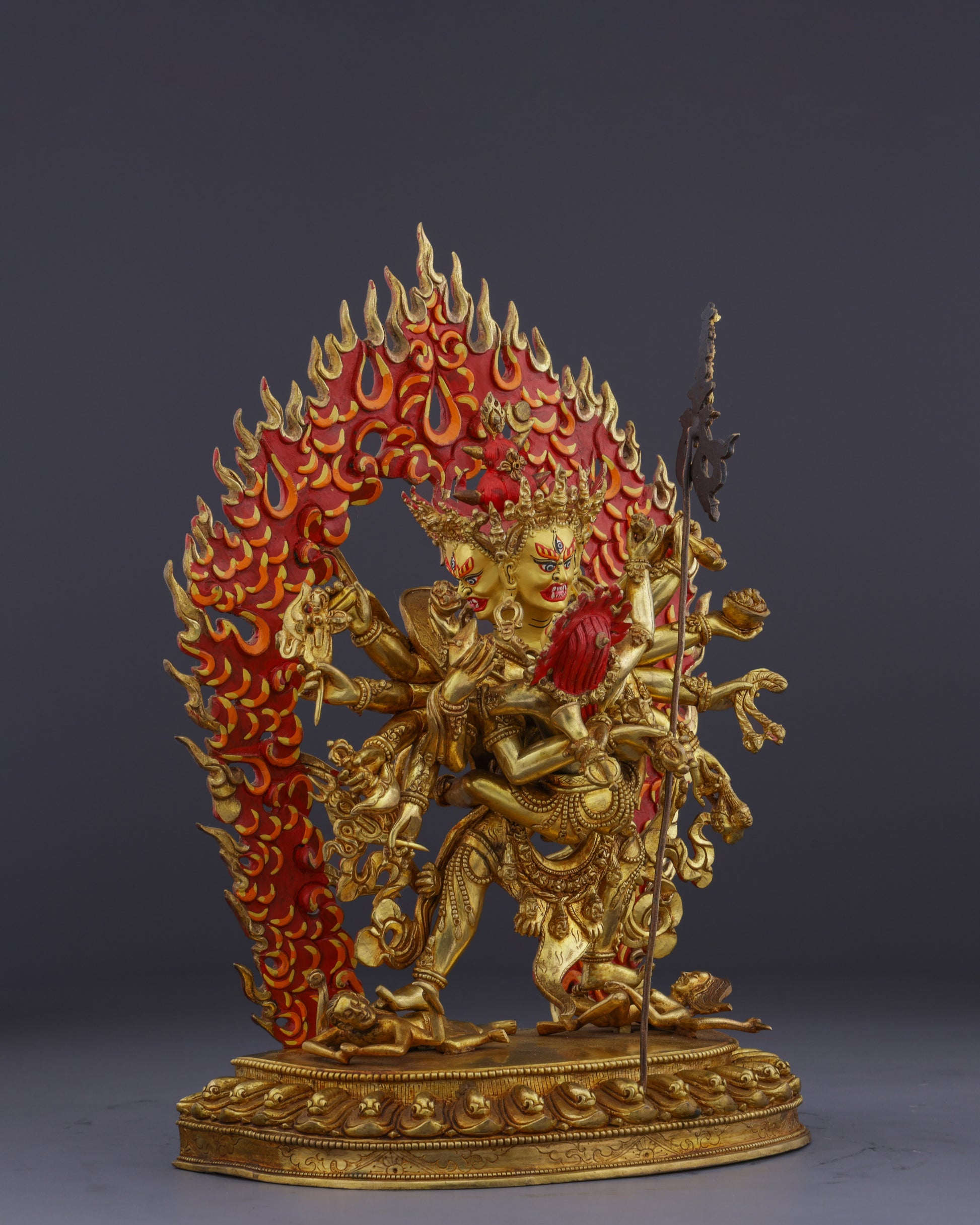 The Divine Embrace | Nepalese Handmade 12-Armed Chakrasamvara Statue - Authentic Handcrafted Statue
