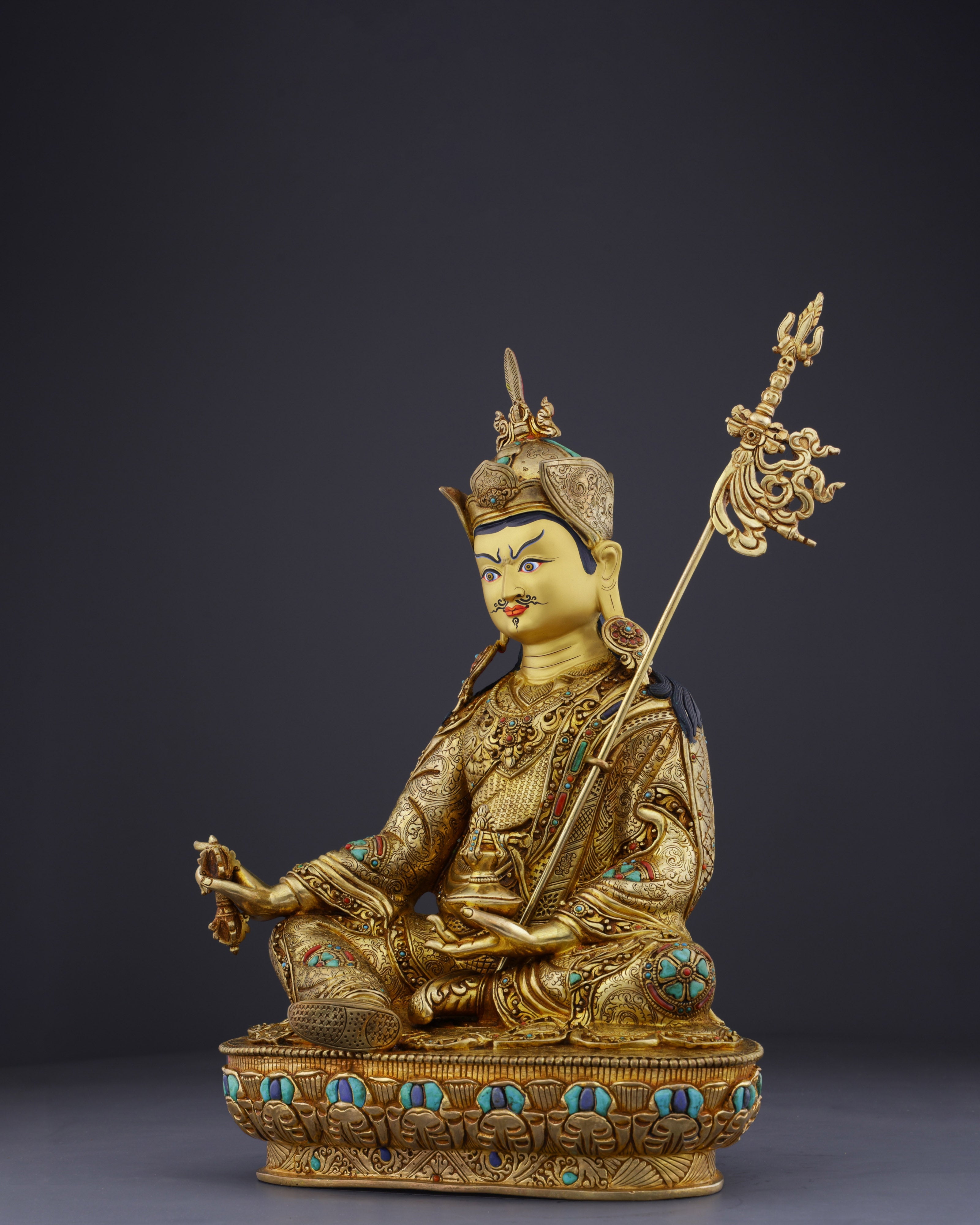 Sacred Presence | The Magnificent Guru Rinpoche Handcrafted Statue