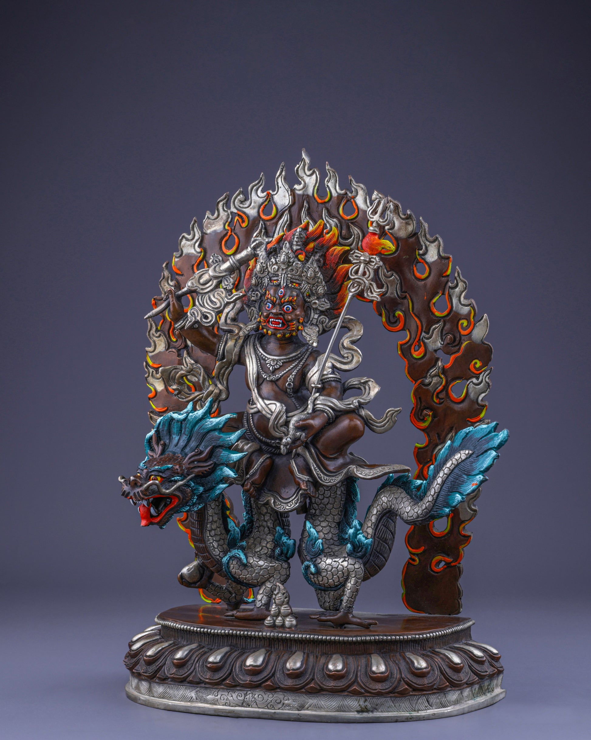 Sacred White Dzambhala | Guardian of Prosperity and Wisdom - Authentic Handcrafted Statue