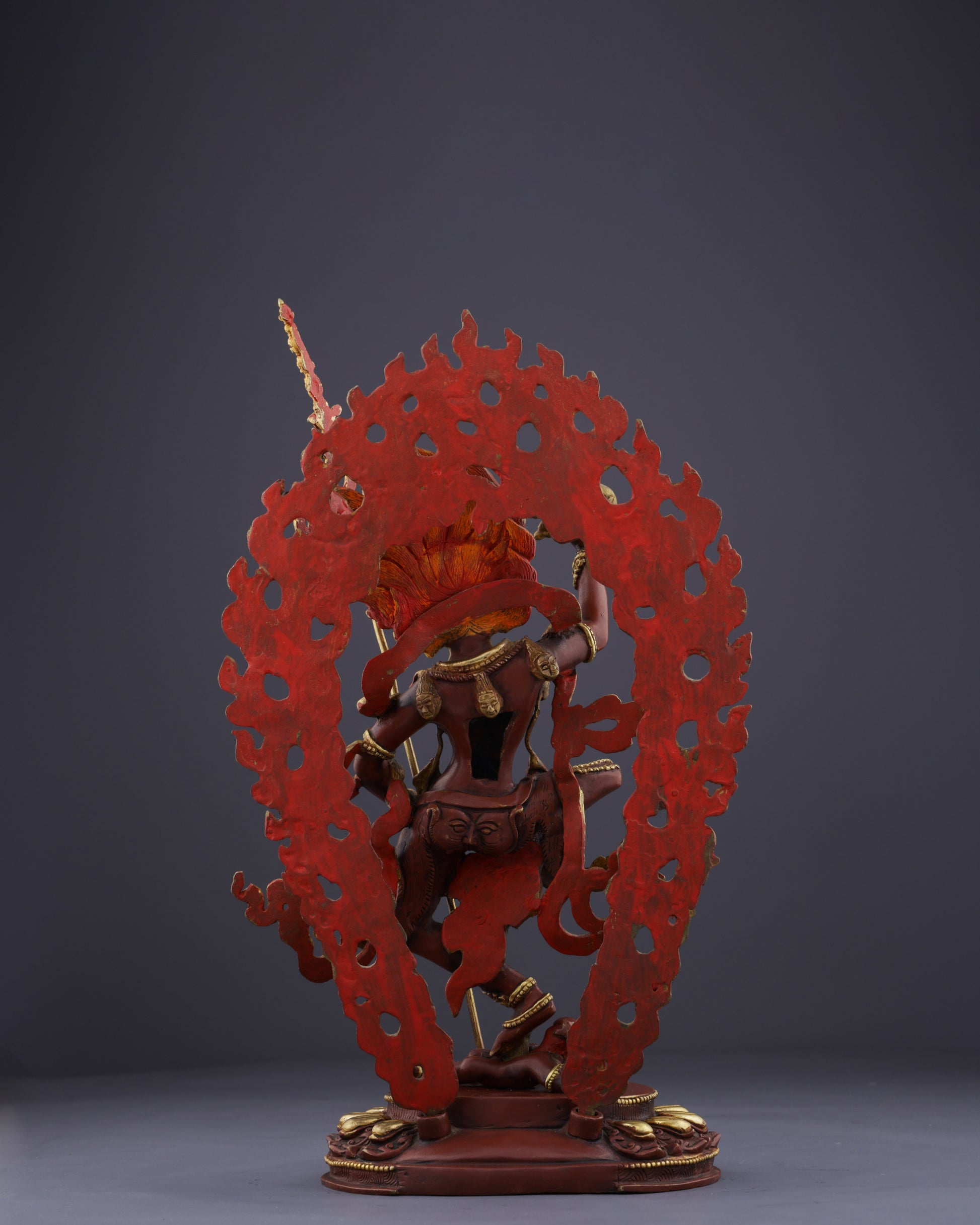 The Sacred Guardian | Nepalese Handmade Simhamukha Statue - Authentic Handcrafted Statue