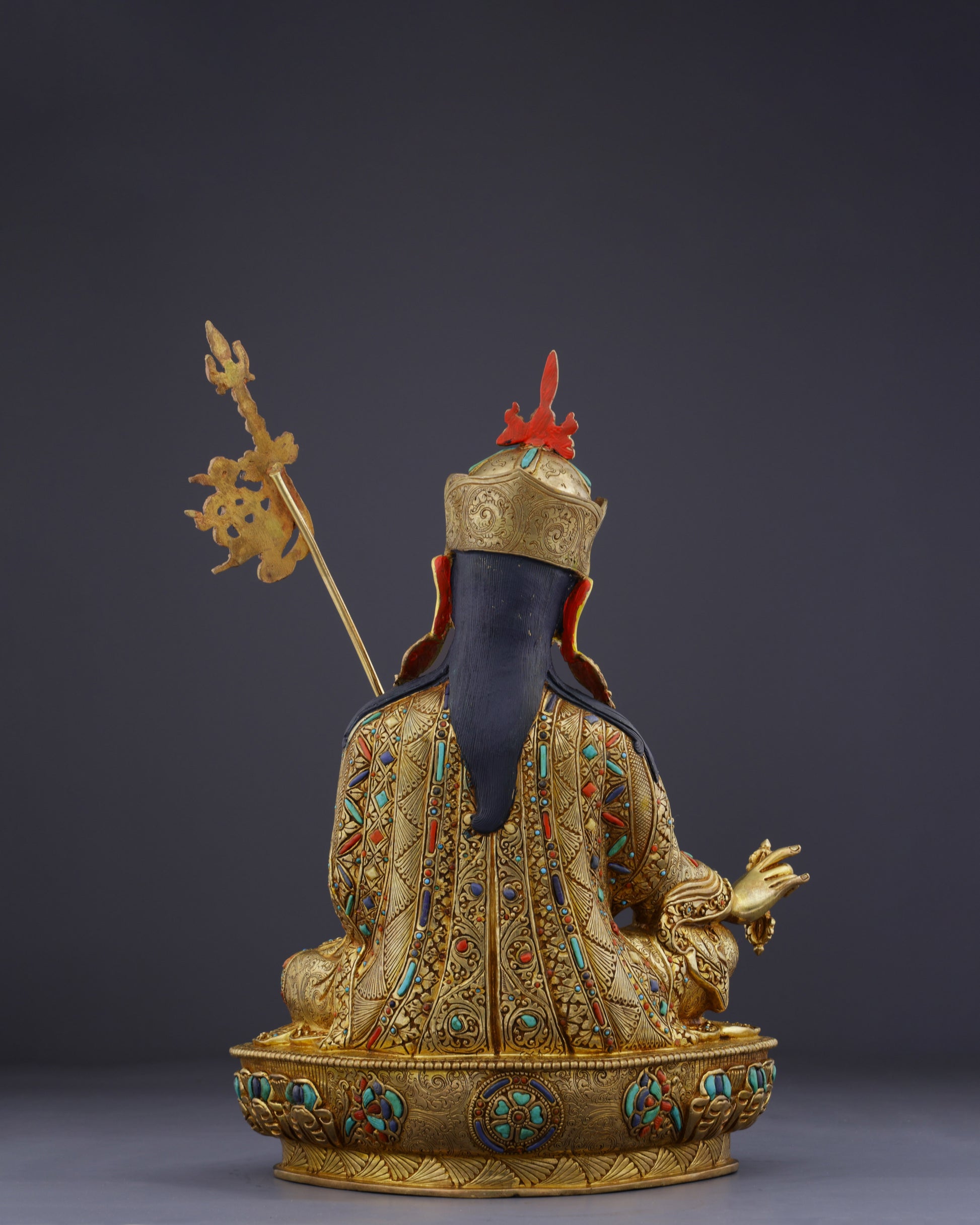 Sacred Presence | The Magnificent Guru Rinpoche Handcrafted Statue - Authentic Handcrafted Statue