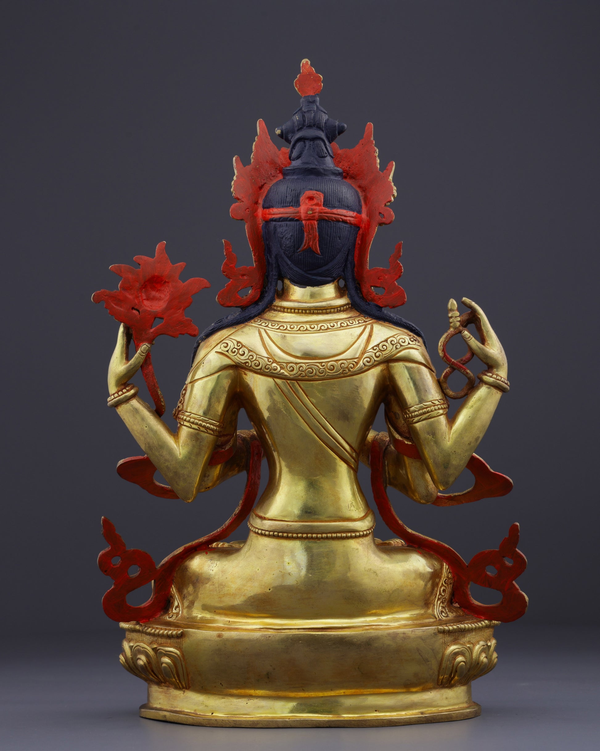 The Divine Compassion | Handcrafted Chengresi Avalokiteshvara - Authentic Handcrafted Statue