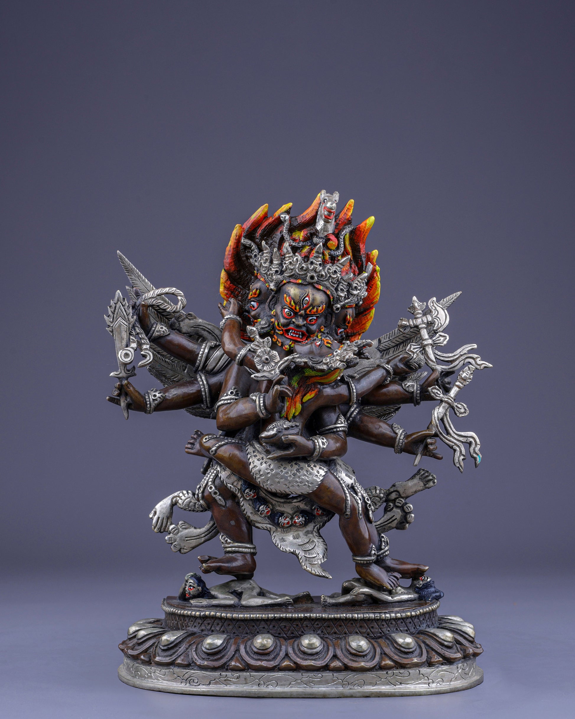 Sacred Hayagriva with Consort | Divine Union of Compassion and Wisdom - Authentic Handcrafted Statue