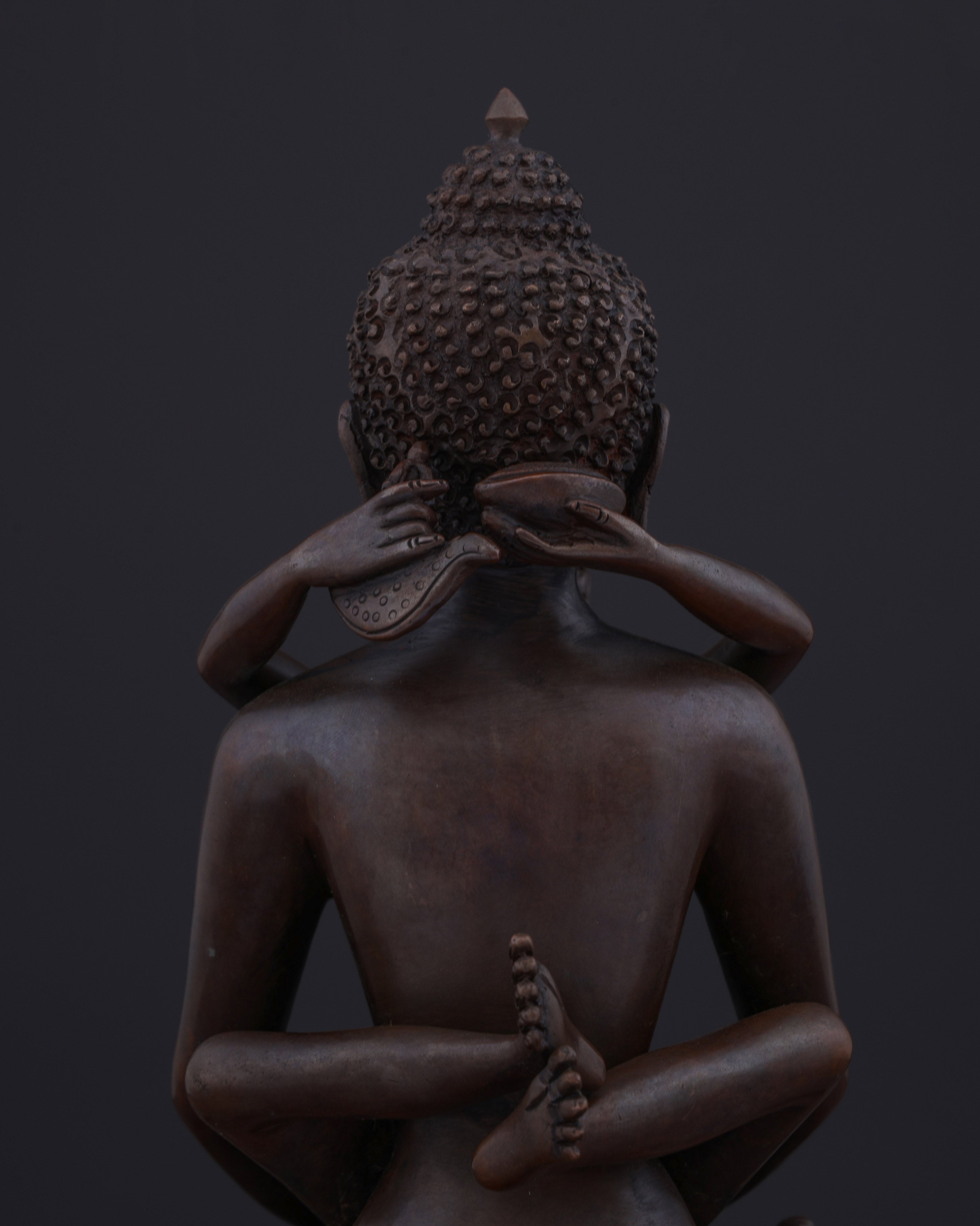 The Primordial Unity | Nepalese Handmade Oxidized Samantabhadra Union with Consort Statue