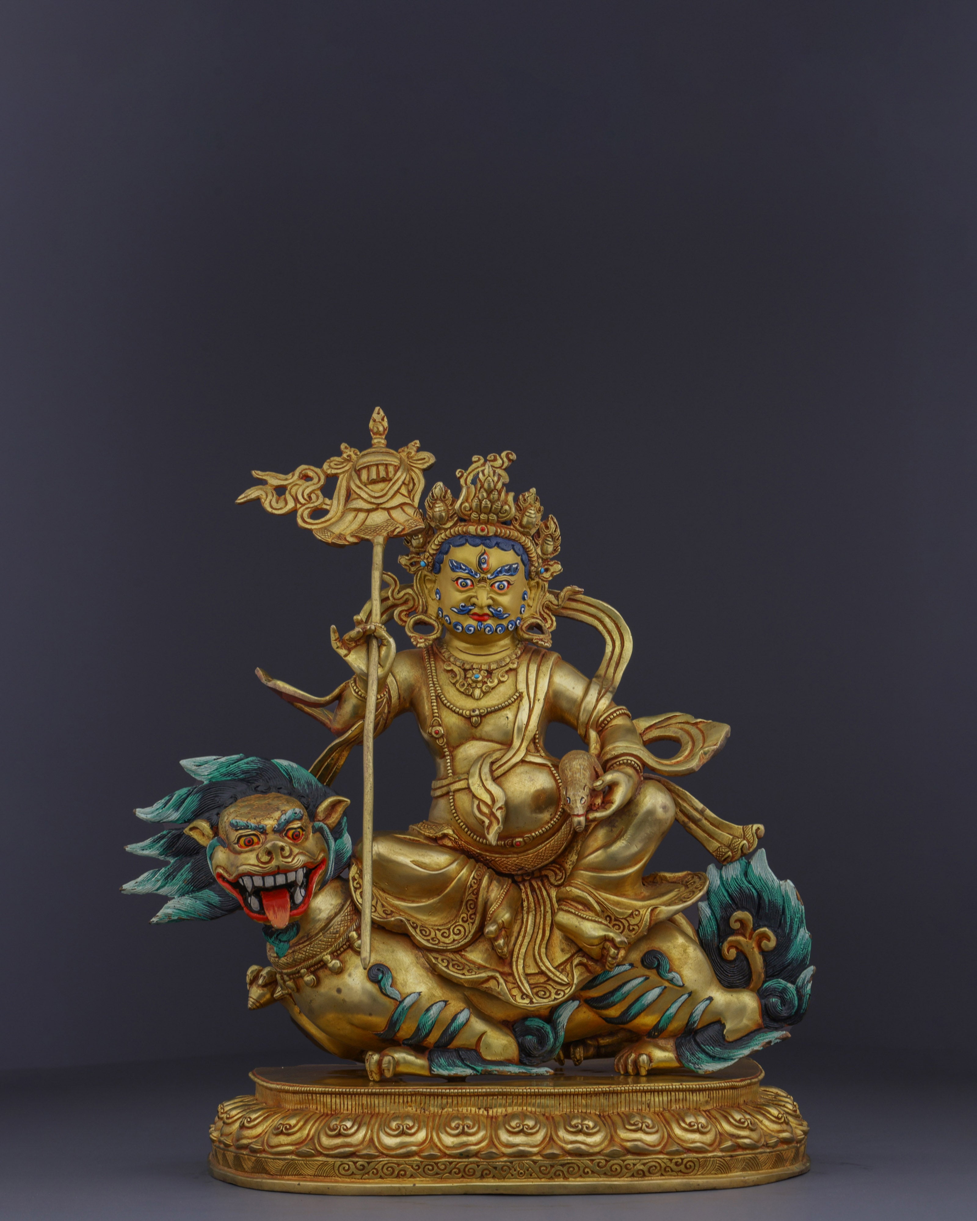 The Guardian of Wealth | Handcrafted Namtoshe on Lion Statue