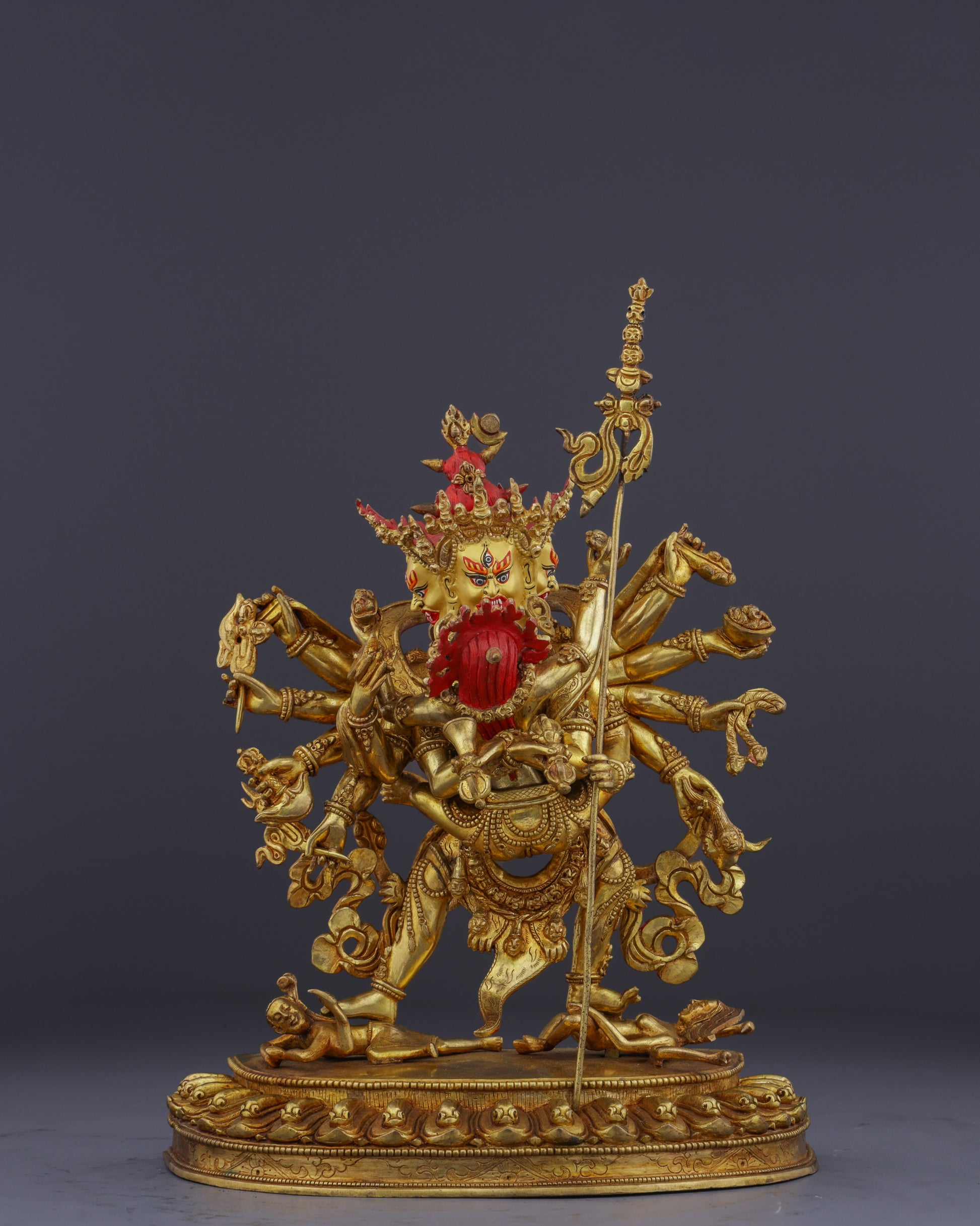 The Divine Embrace | Nepalese Handmade 12-Armed Chakrasamvara Statue - Authentic Handcrafted Statue