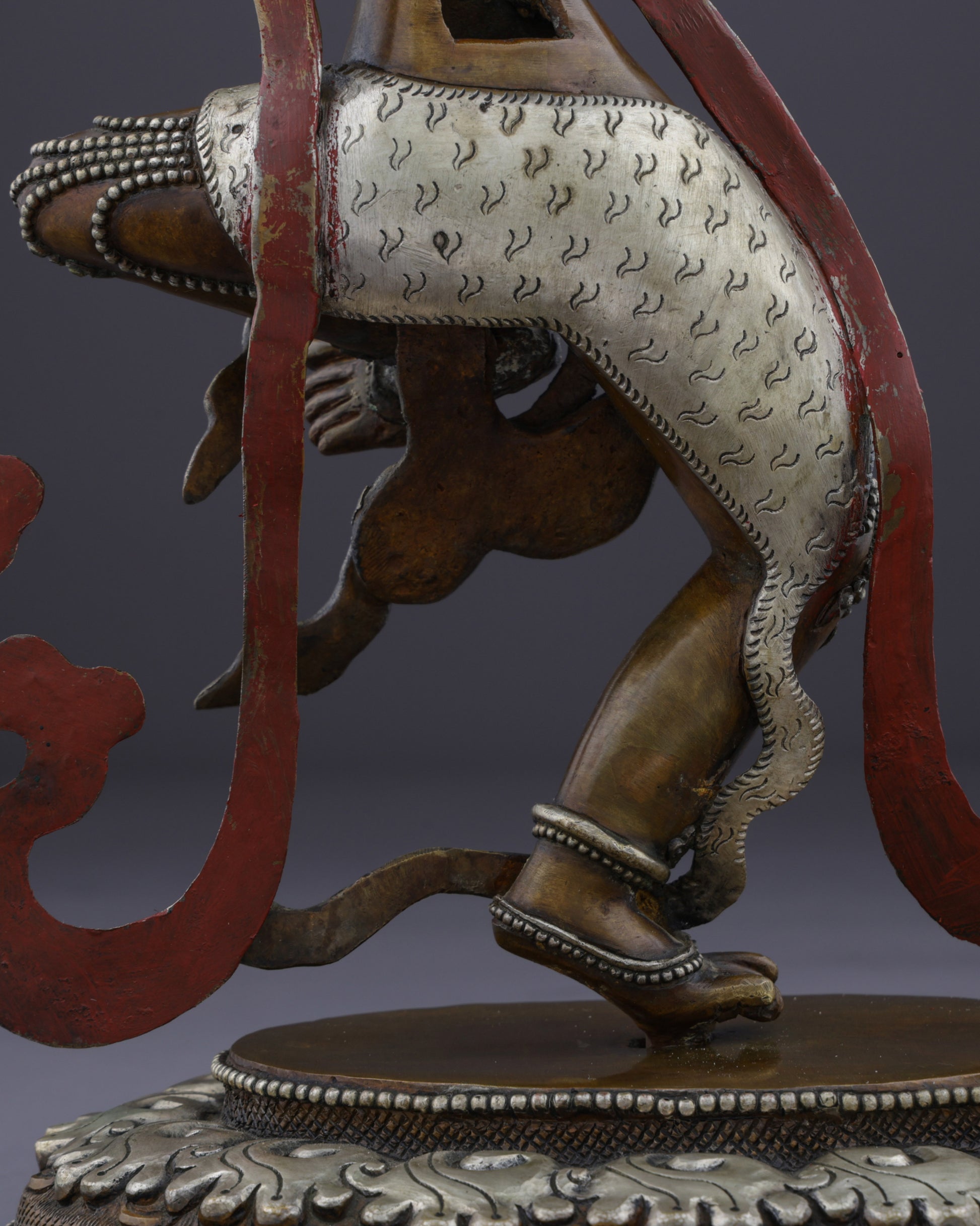 The Celestial Sky Dancer | Nepalese Handmade Oxidized Tantric Dakini Statue - Authentic Handcrafted Statue