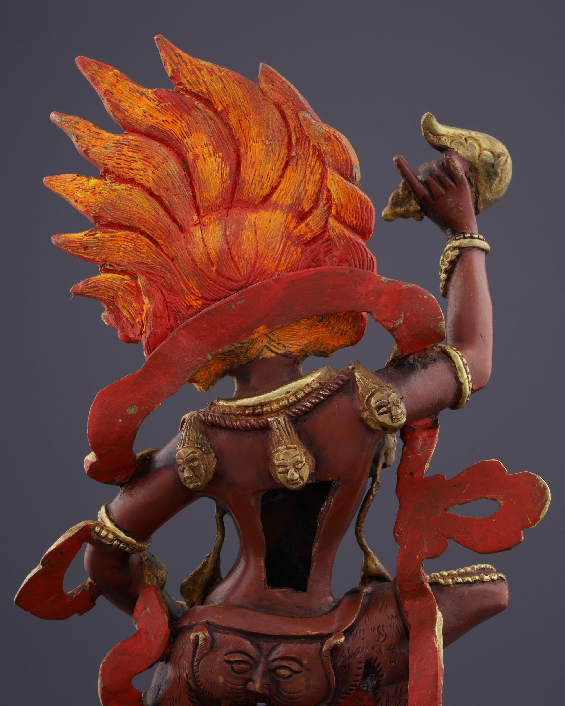 The Sacred Guardian | Nepalese Handmade Simhamukha Statue - Authentic Handcrafted Statue