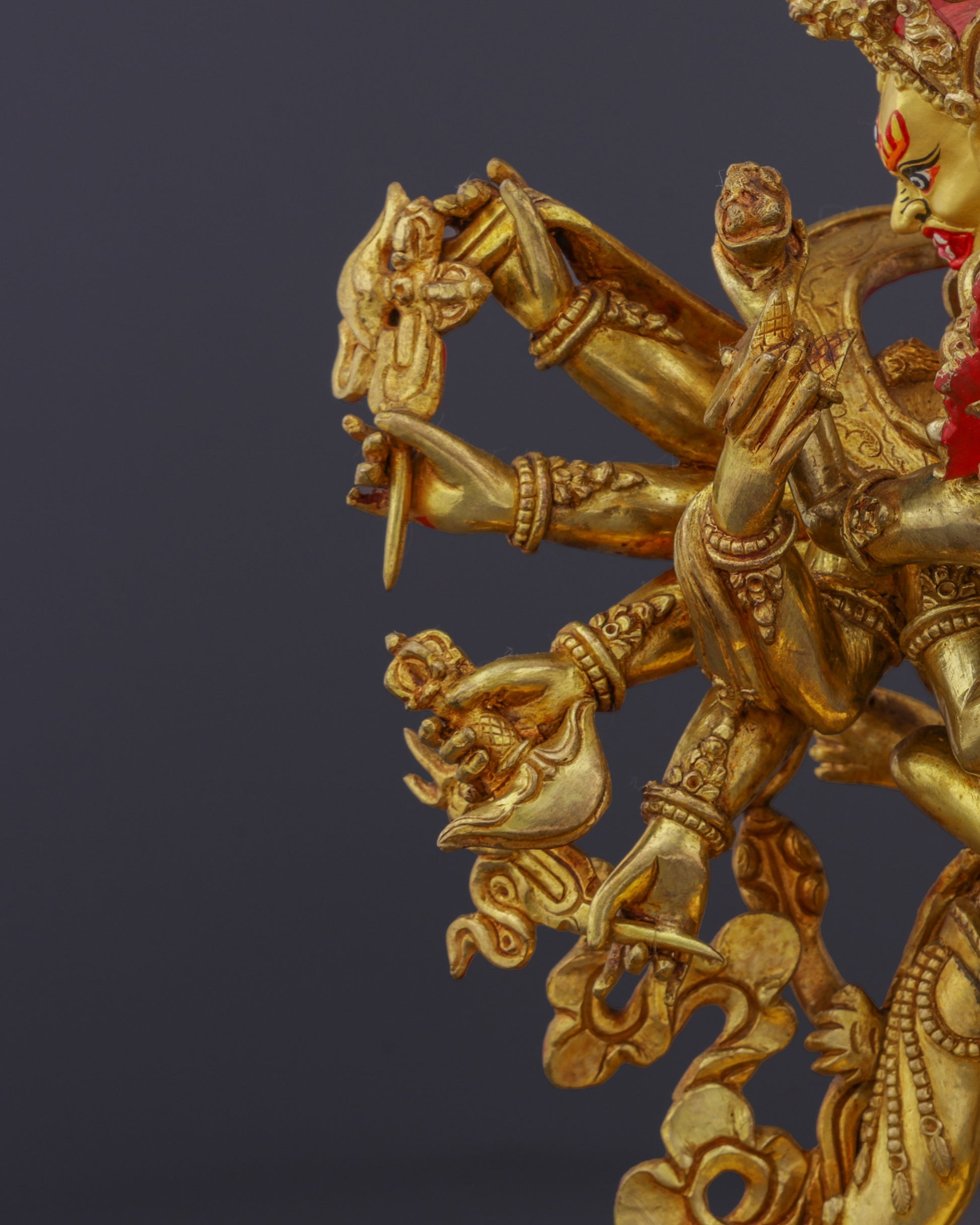The Divine Embrace | Nepalese Handmade 12-Armed Chakrasamvara Statue - Authentic Handcrafted Statue