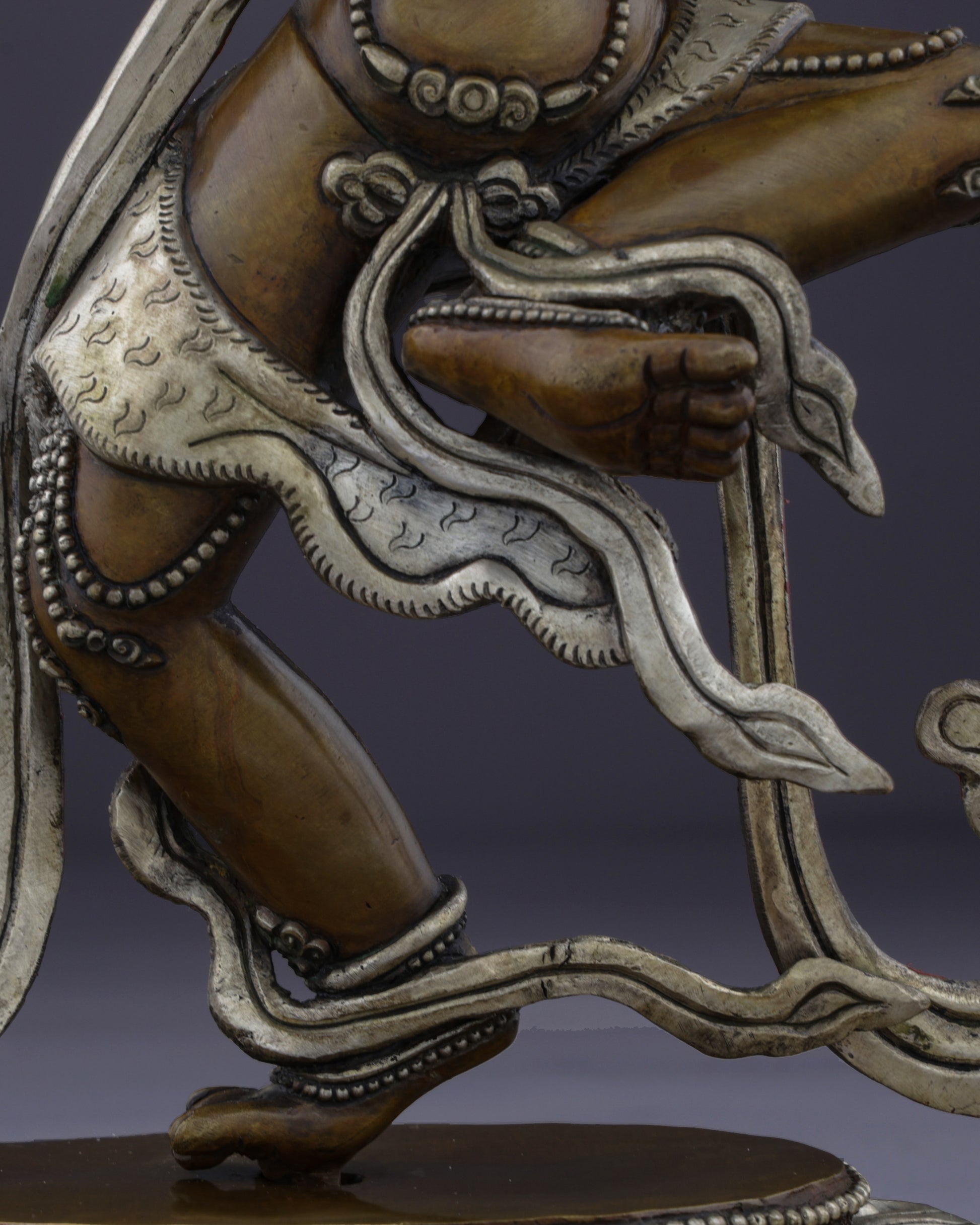 The Celestial Sky Dancer | Nepalese Handmade Oxidized Tantric Dakini Statue - Authentic Handcrafted Statue