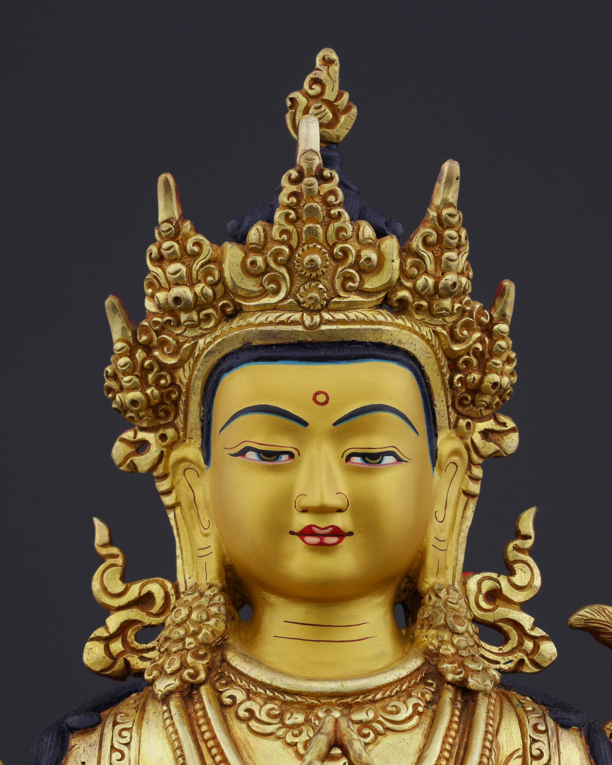 The Divine Compassion | Handcrafted Chengresi Avalokiteshvara - Authentic Handcrafted Statue