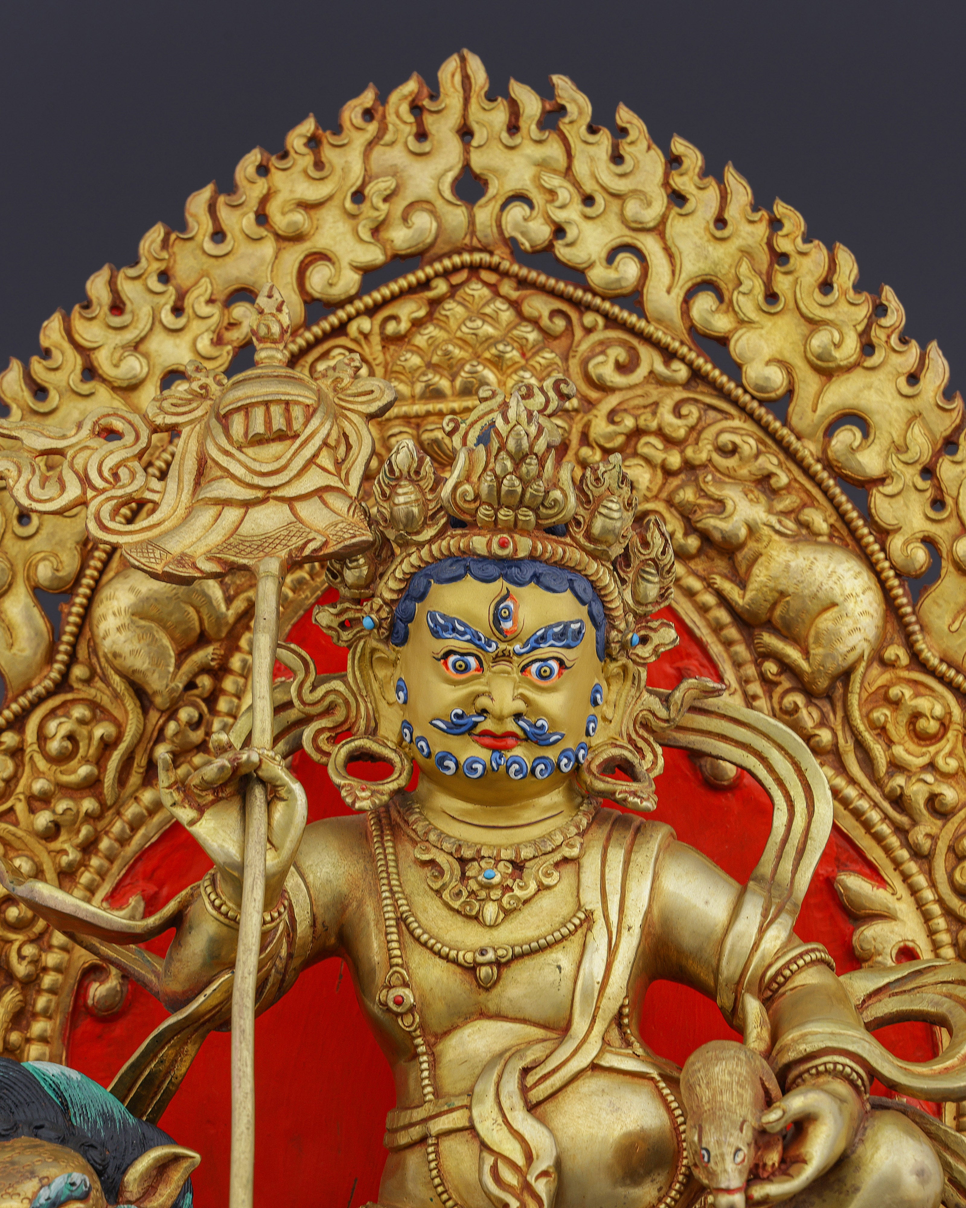 The Guardian of Wealth | Handcrafted Namtoshe on Lion Statue