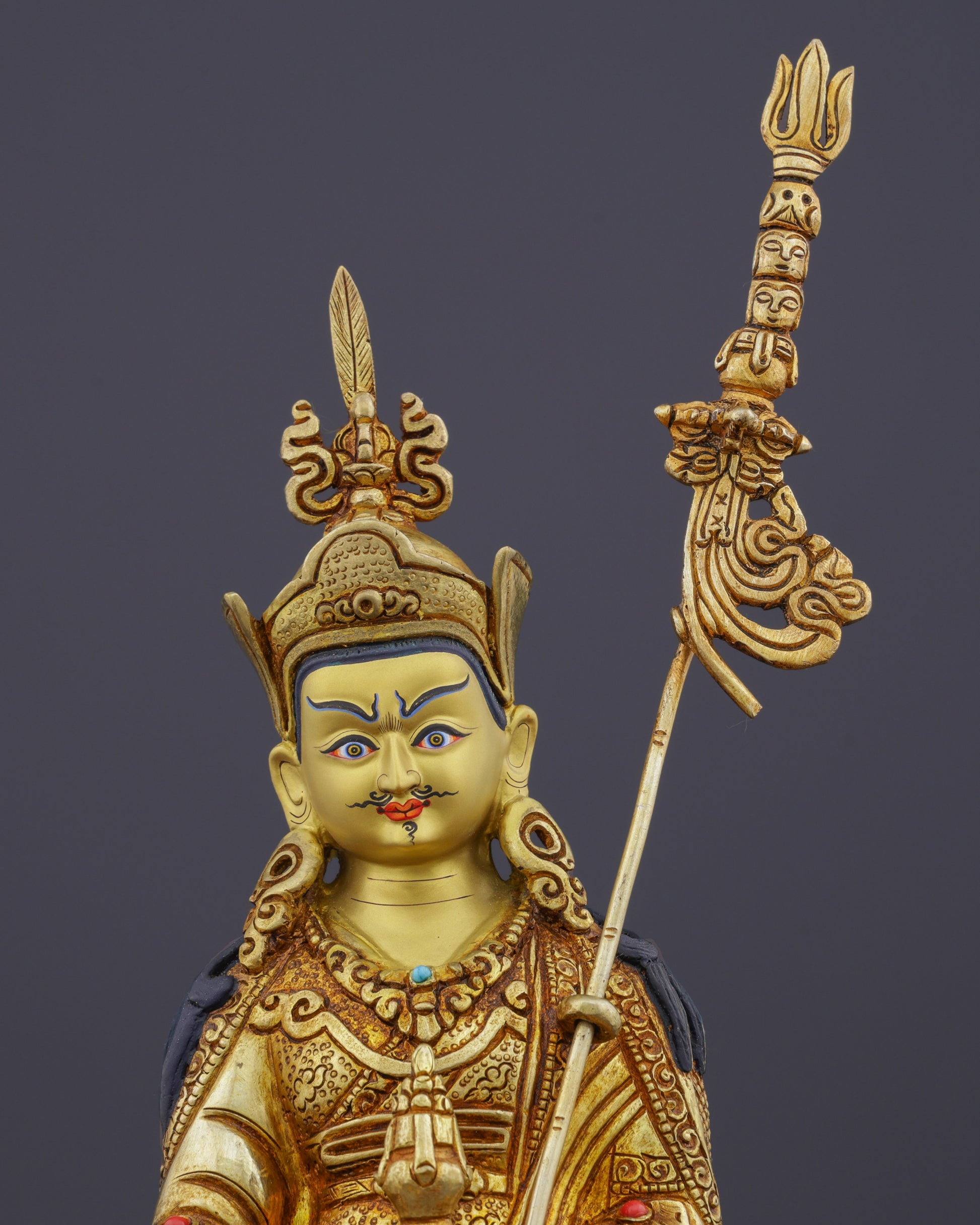 Golden Radiance | Exquisite Guru Ringpoche Masterpiece - Authentic Handcrafted Statue