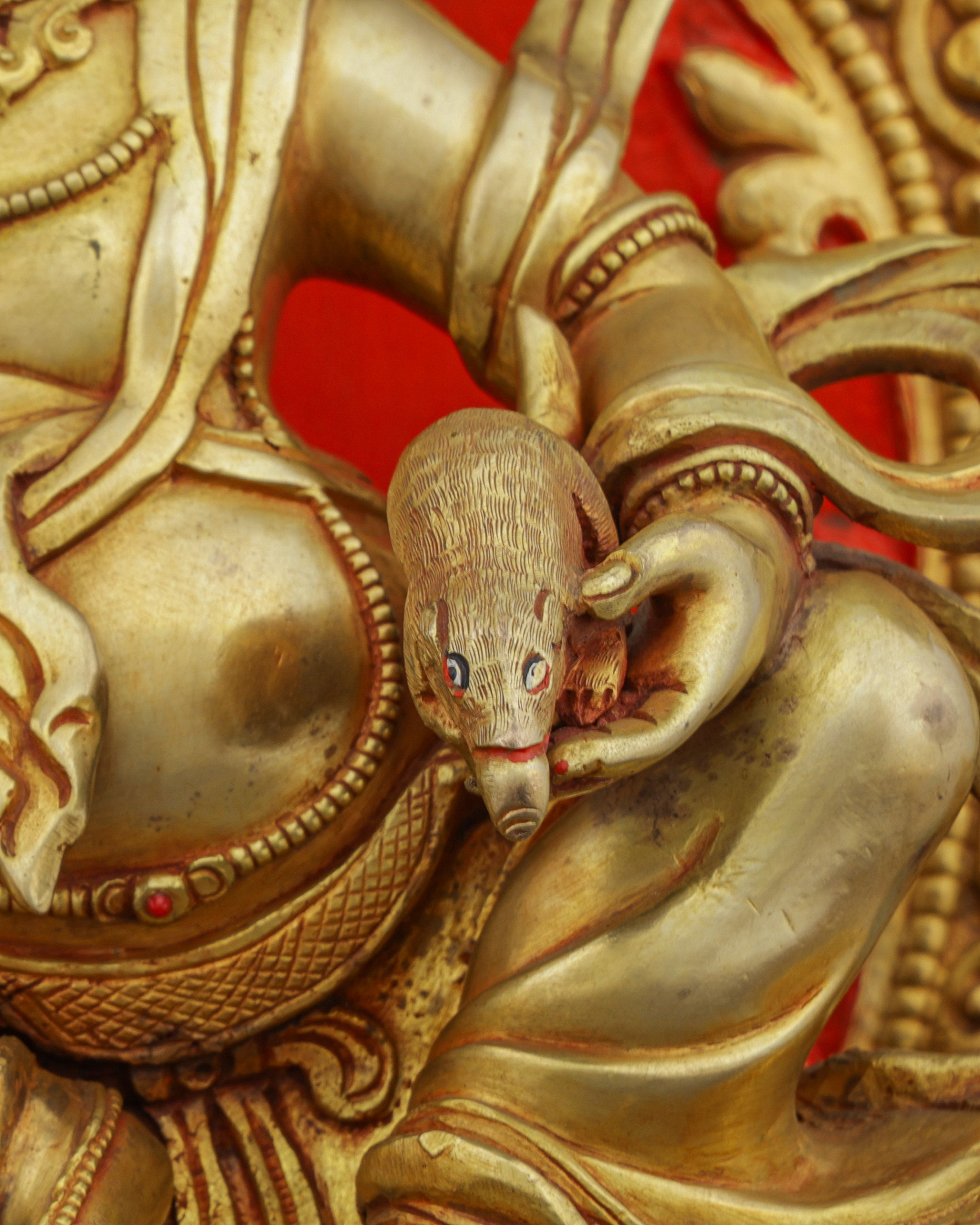The Guardian of Wealth | Handcrafted Namtoshe on Lion Statue