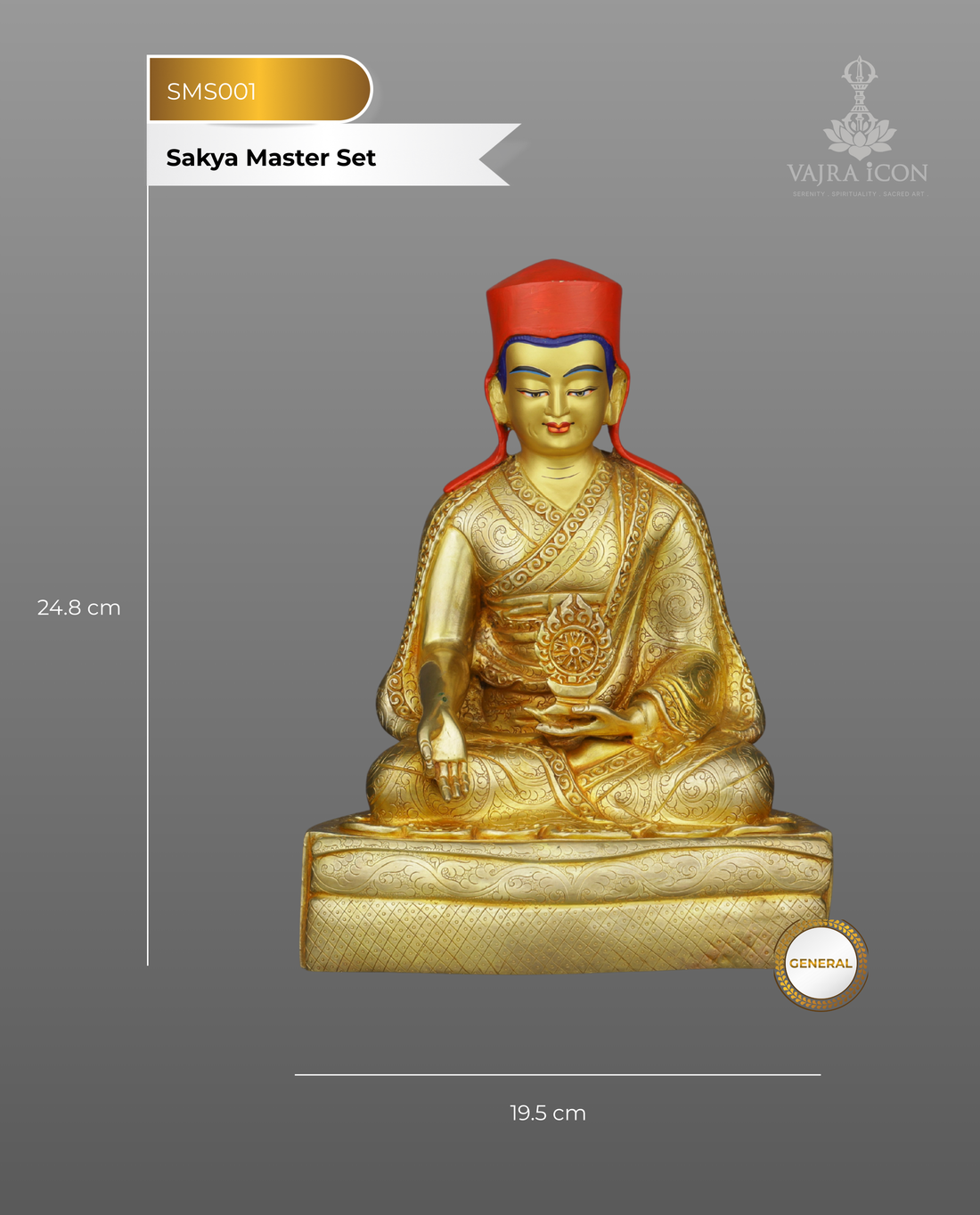 Five Pillars of Wisdom | Handcrafted Sakya Master Statue Set