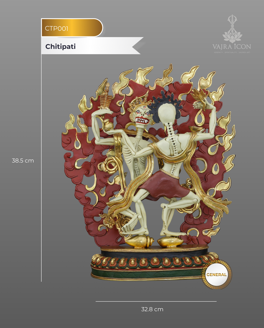 Dancing Guardians of the Charnel Grounds| Chitipati Statue