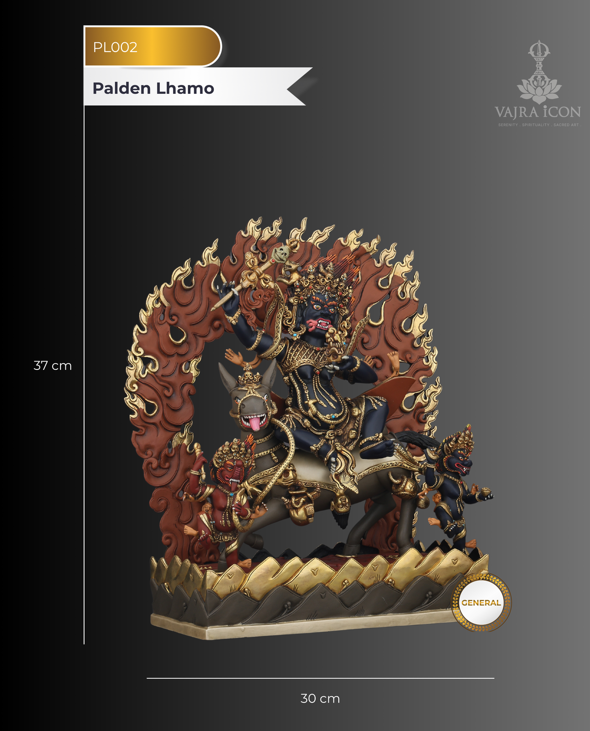 Palden Lhamo | The Wrathful Queen Who Rides the Ocean of Blood, Handcrafted in Nepal - Authentic Handcrafted Statue