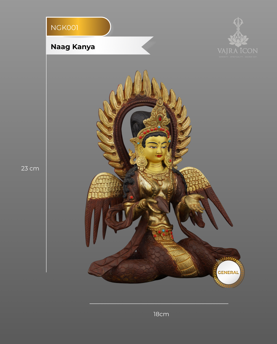 Magnificent Naag Kanya Statue | Serpent Goddess of Wisdom and Celestial Protection