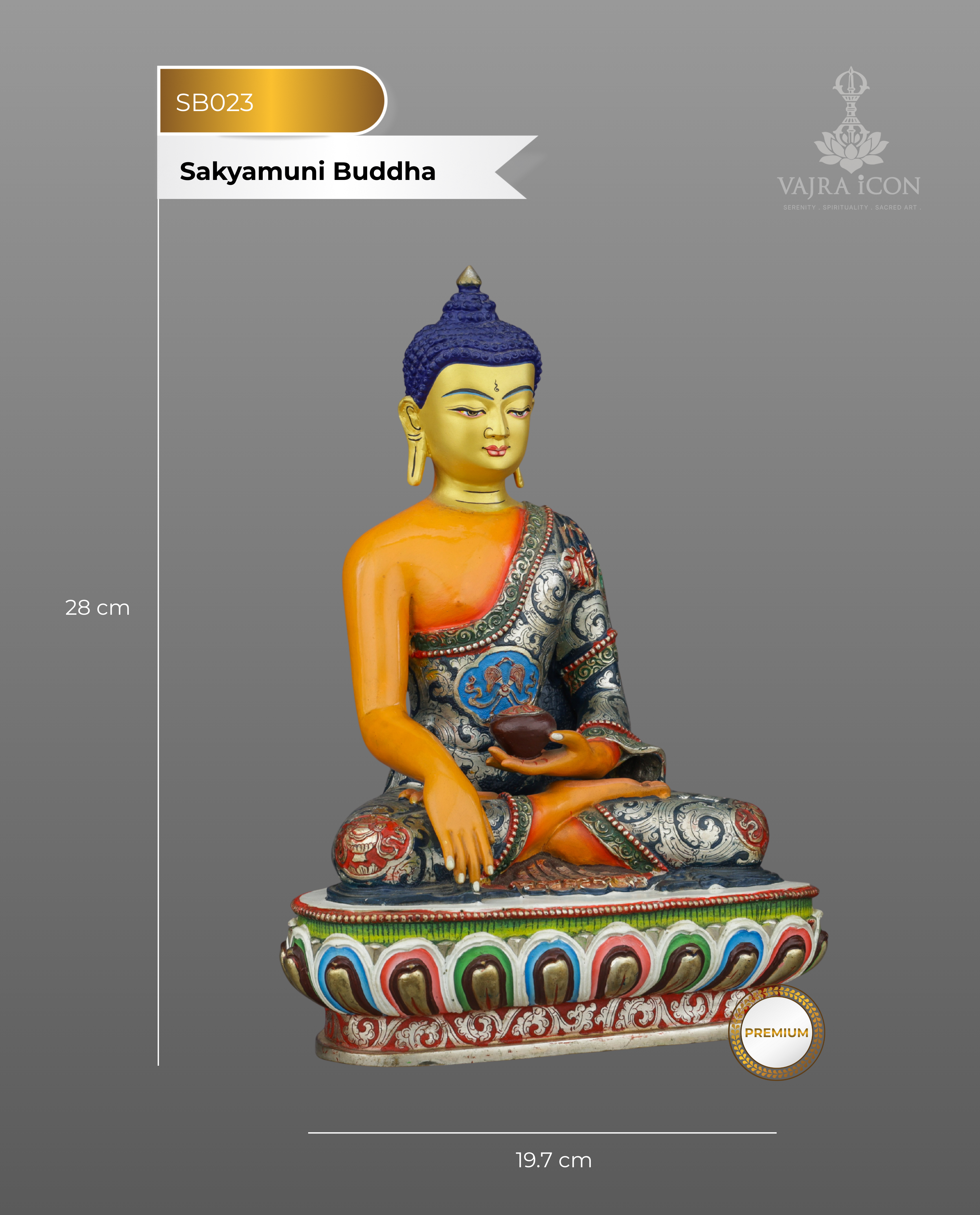 Golden Awakening | Masterfully Crafted Sakyamuni Buddha Statue&nbsp;