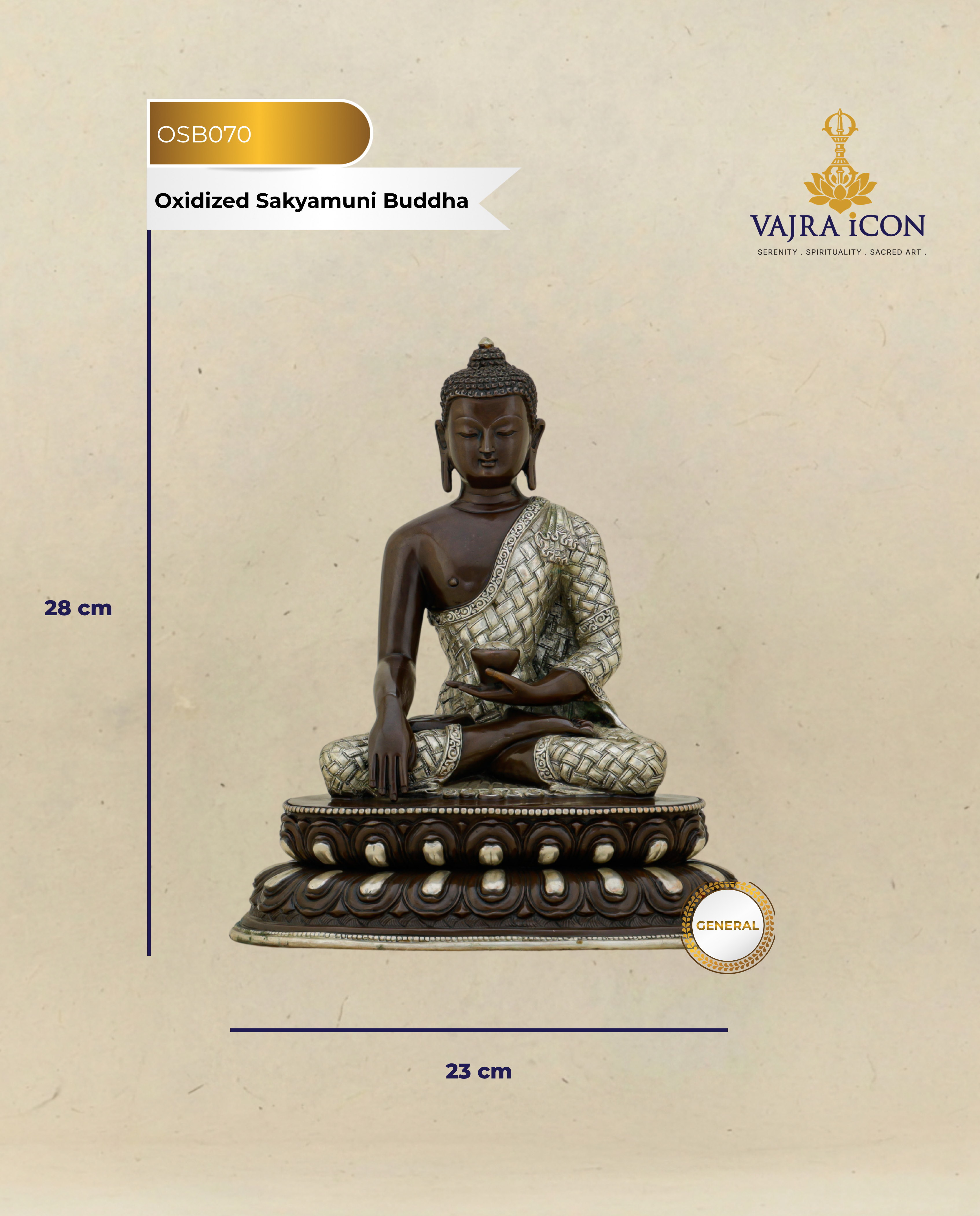 Where Bronze Meets Wisdom | Oxidized Silver Sakyamuni Buddha