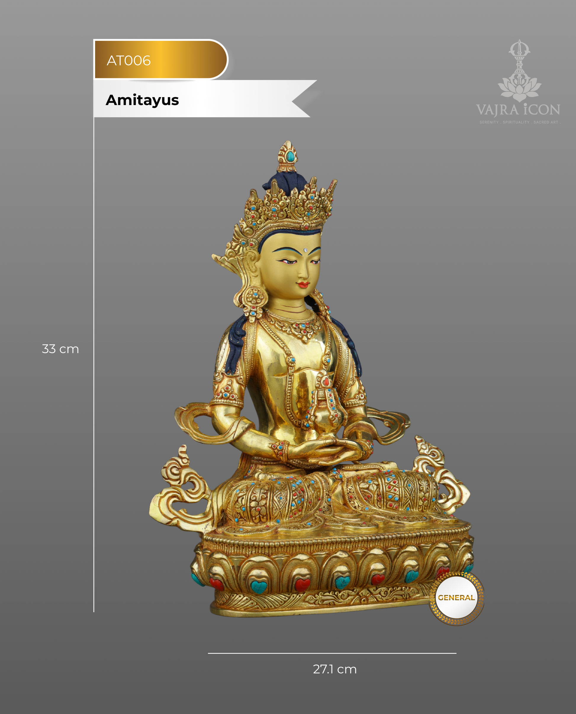 Amitayus Buddha Statue | Eternal Radiance of Infinite Life - Authentic Handcrafted Statue