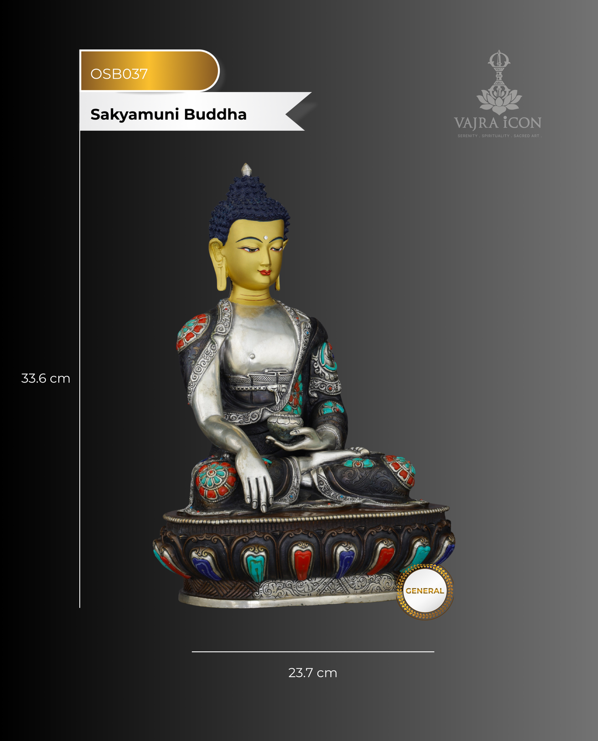 Magnificent Oxidized Shakyamuni Buddha | Timeless Nepalese Spiritual Treasure